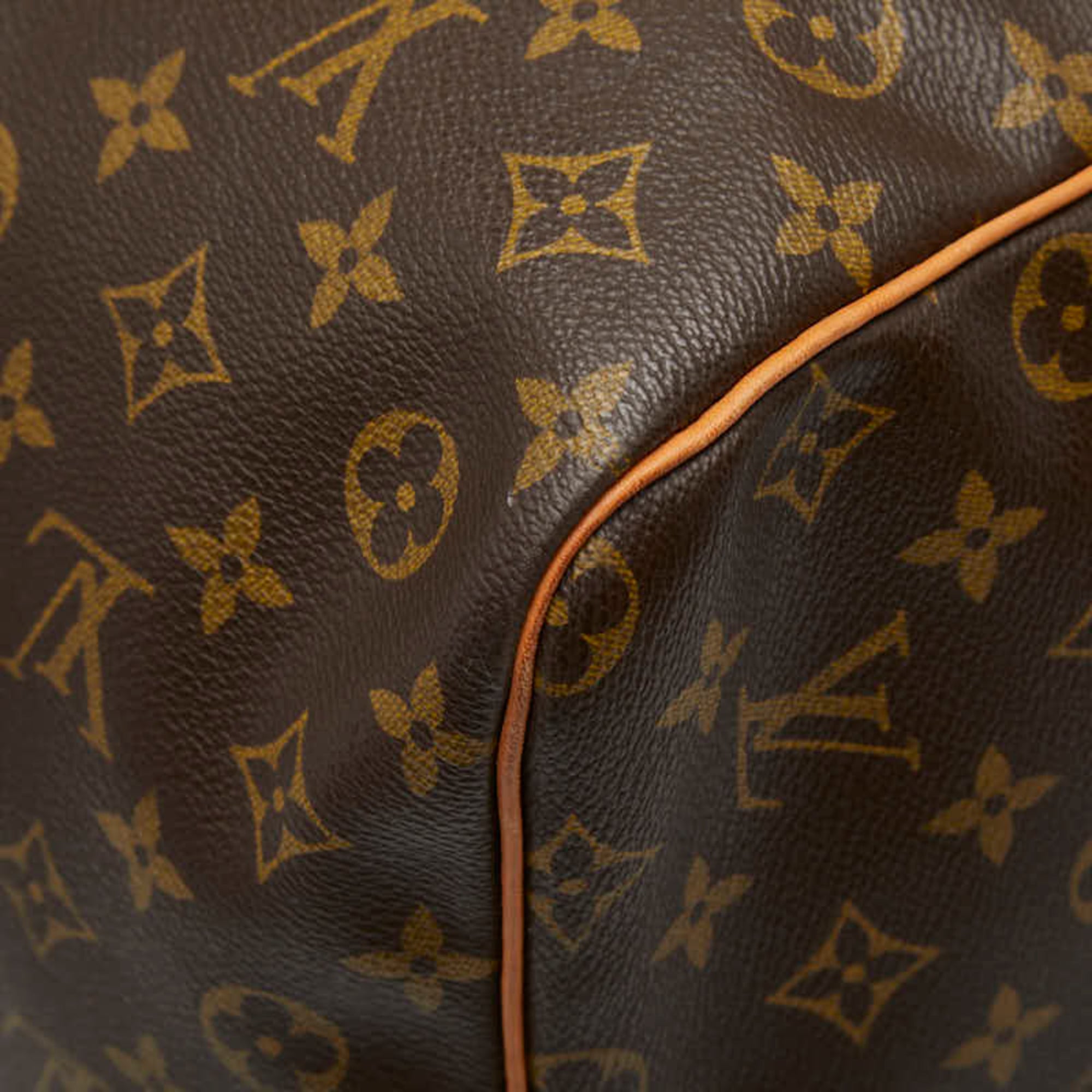 Louis Vuitton Brown Pvc Leather Boston Bag
