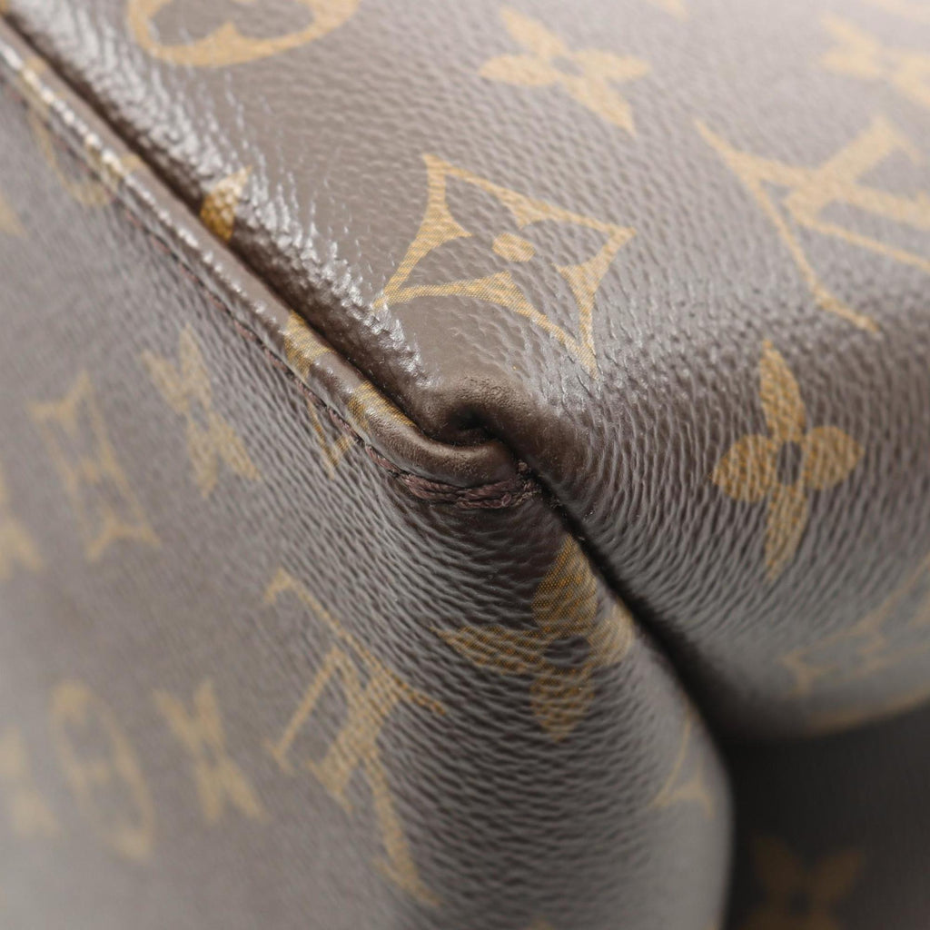 Louis Vuitton Brown Pvc Coated Canvas Leather Handbag