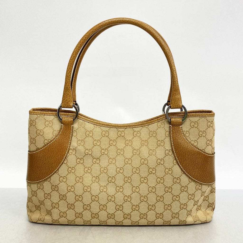 Gucci Brown Canvas Tote Bag (Pre-Owned)