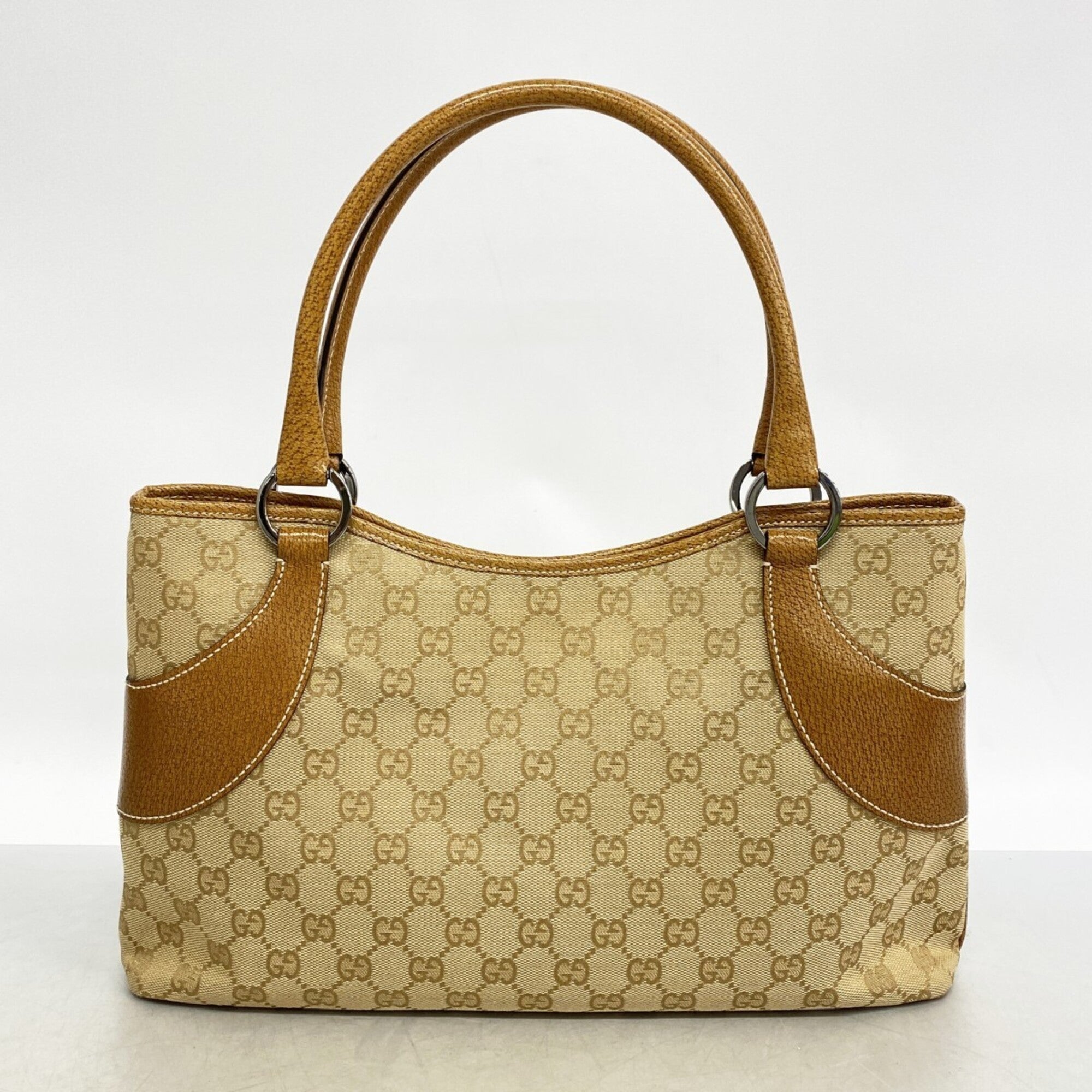 Gucci Brown Canvas Tote Bag (Pre-Owned)