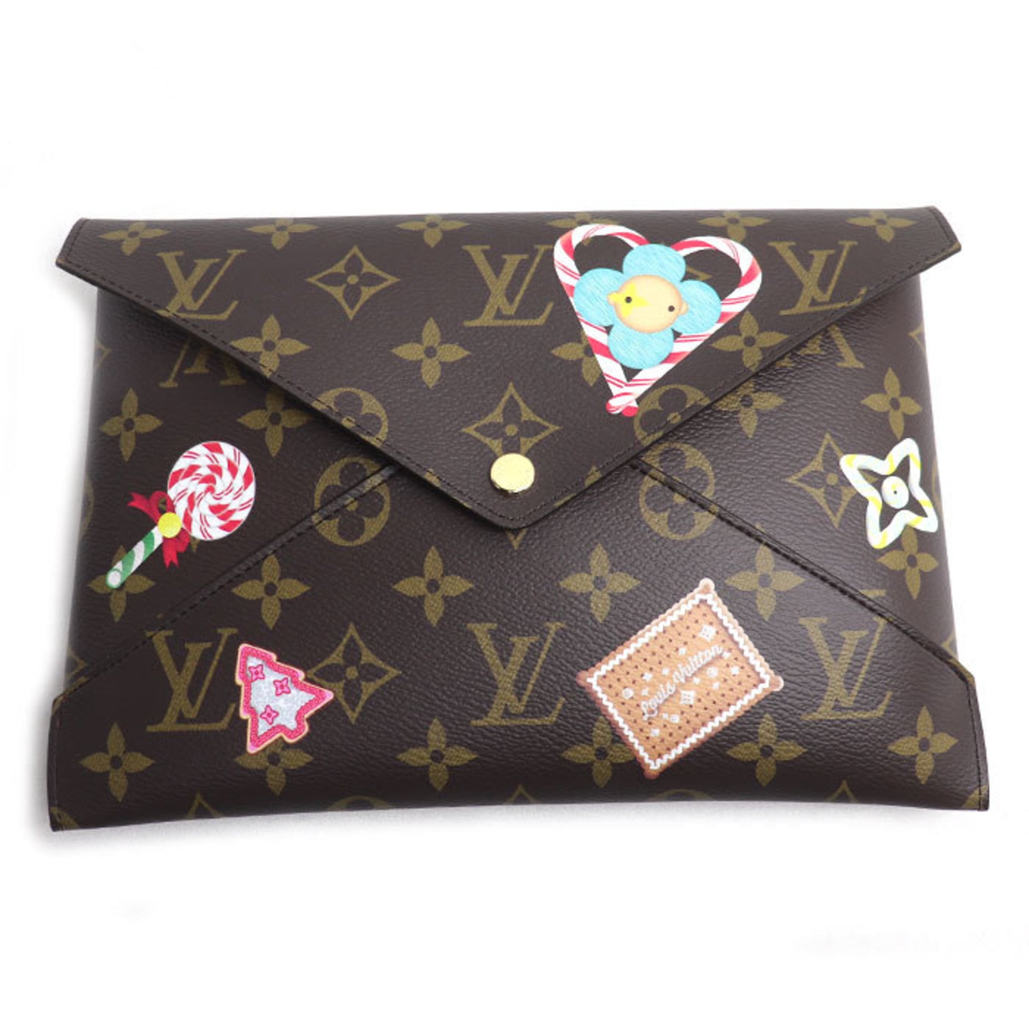 Louis Vuitton Brown Monogram Clutch Bag