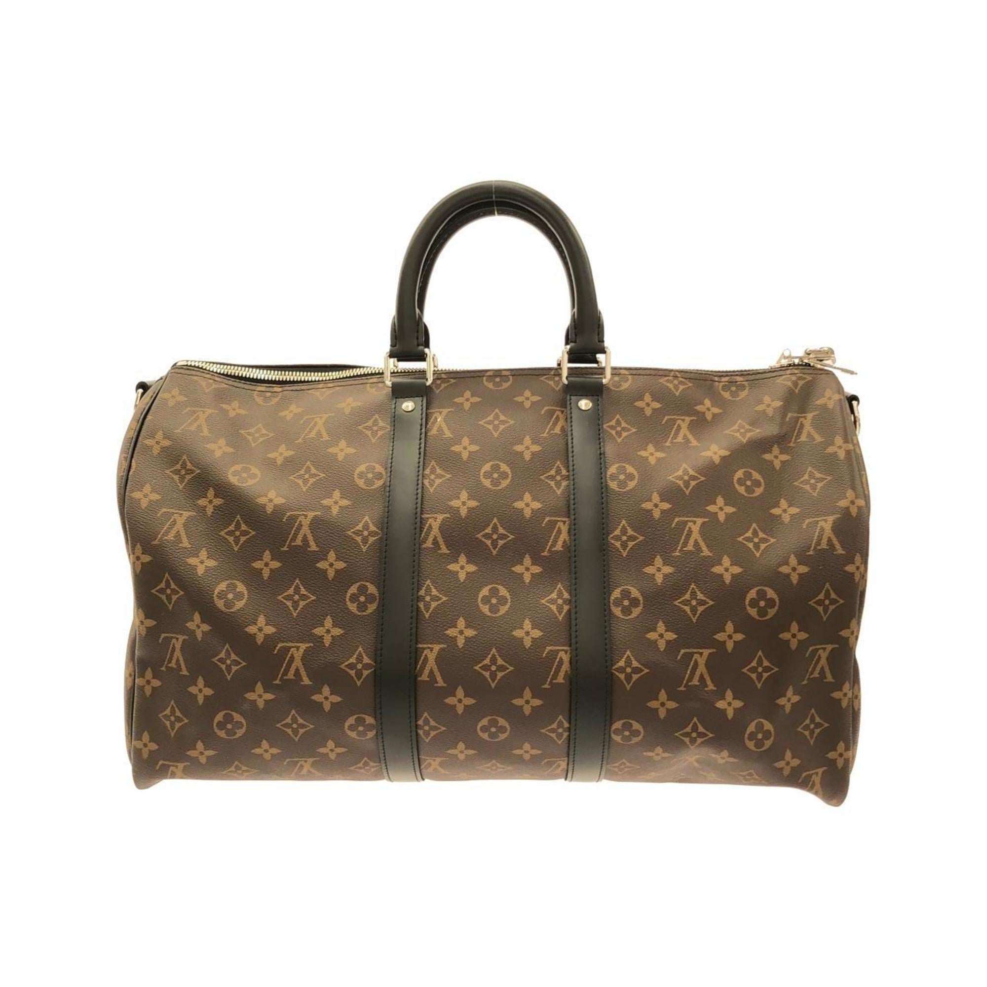 Louis Vuitton Marron Coated Canvas Boston Bag