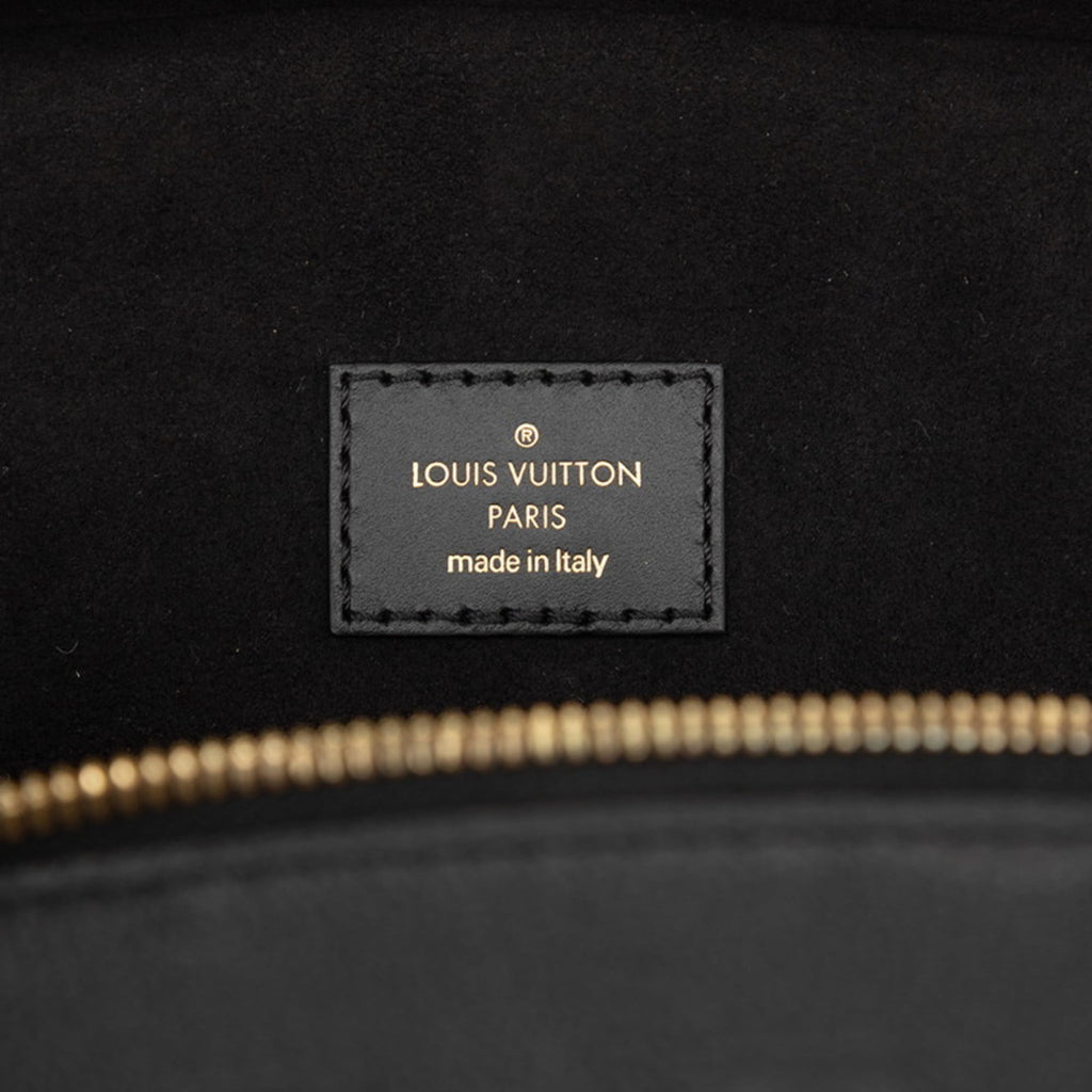 Louis Vuitton Black Leather Shoulder Bag Vanity Bag