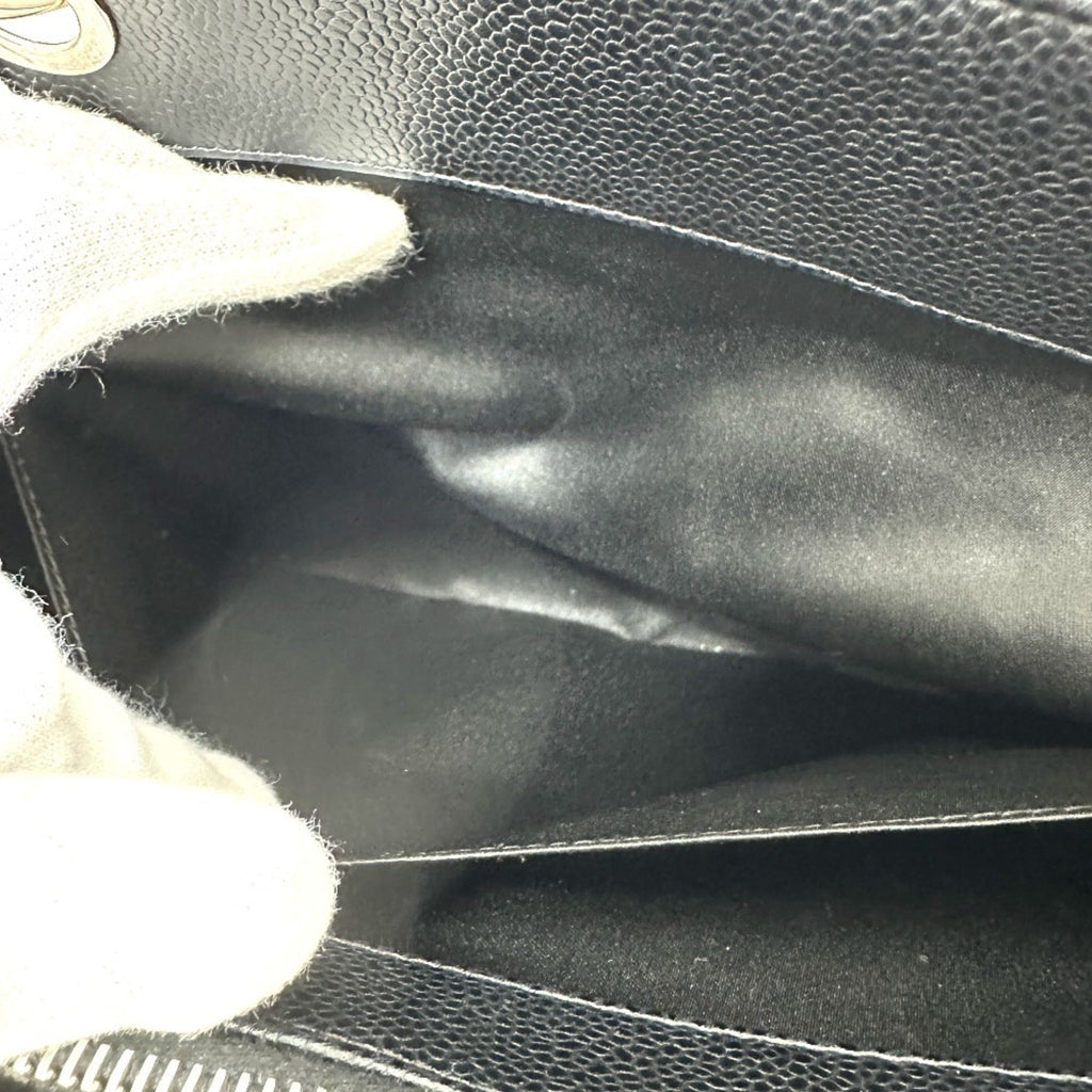 Chanel Black Grained Calfskin Handbag Tote Bag