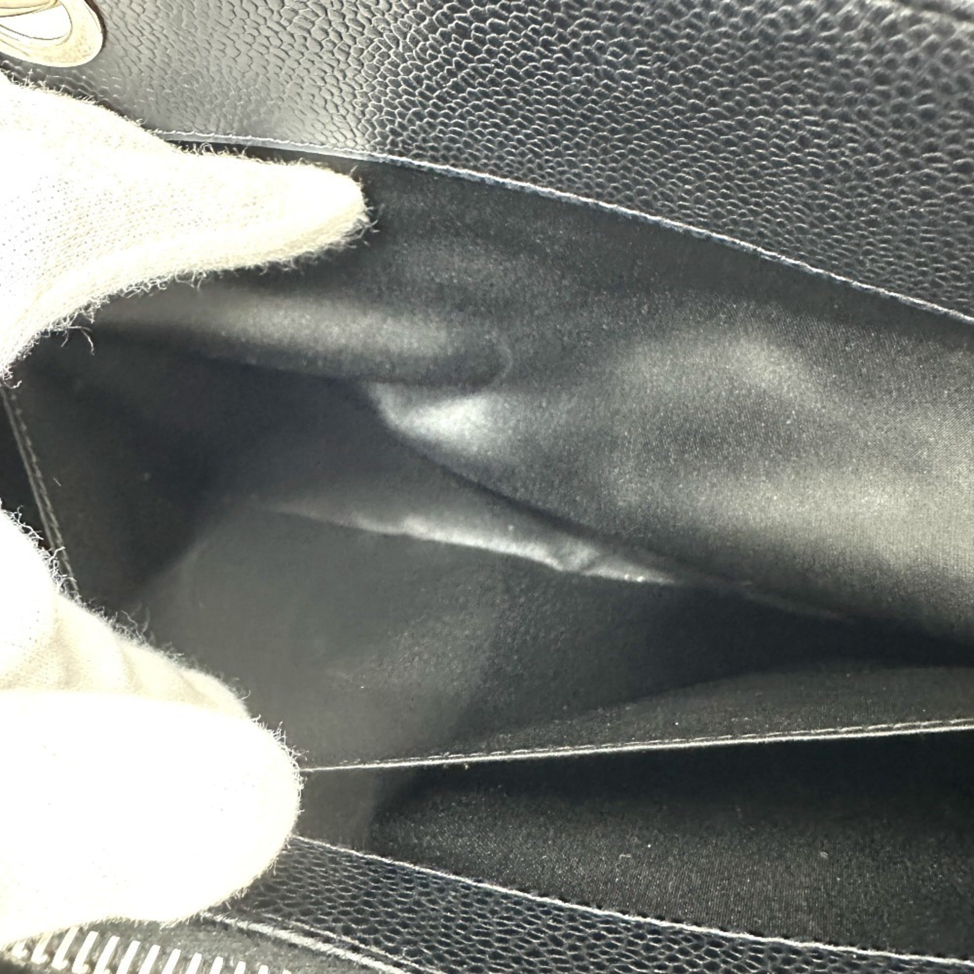Chanel Black Grained Calfskin Handbag Tote Bag