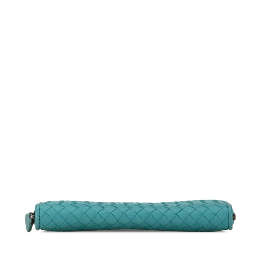 Bottega Veneta Emerald Green Leather Long Wallet (Bi-Fold)