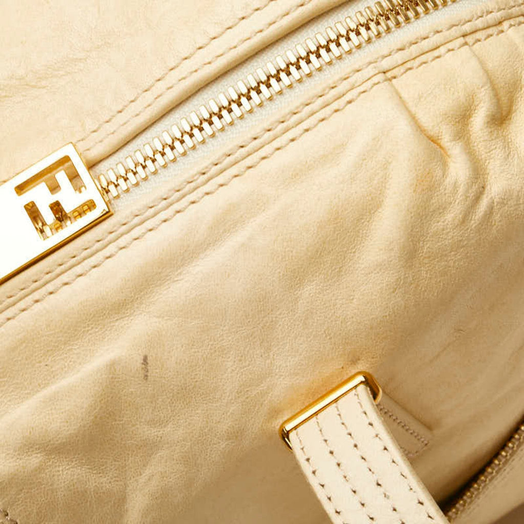 Fendi Zucca Beige Zucca Leather Shoulder Bag Tote Bag