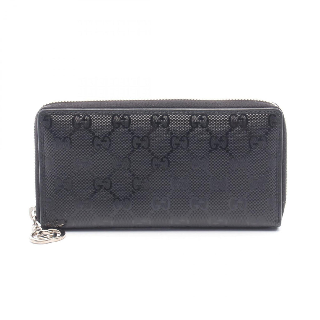 Gucci Black Pvc Leather Long Wallet (Bi-Fold) (Pre-Owned)
