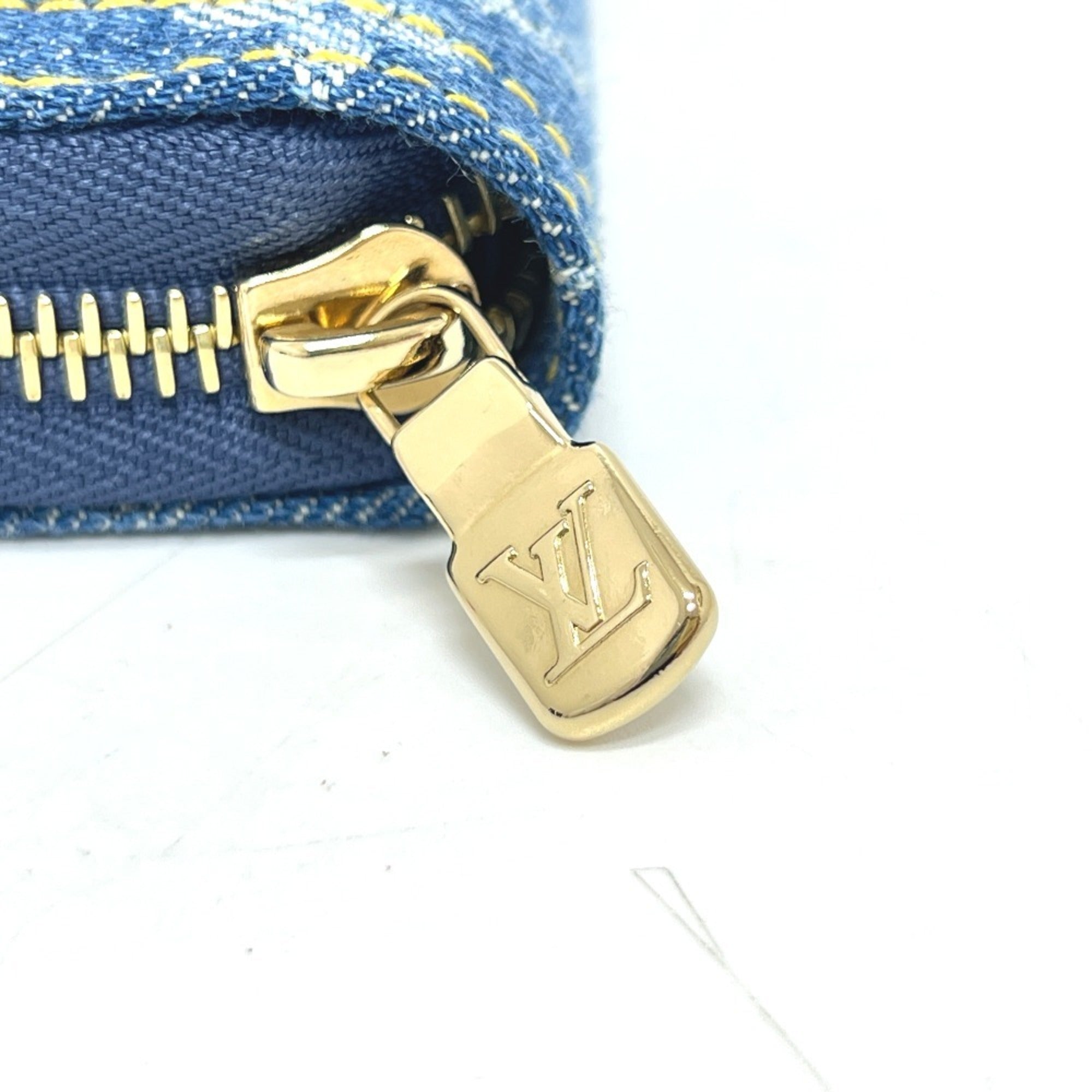 Louis Vuitton Monogram Denim Blue Monogram Denim Long Wallet