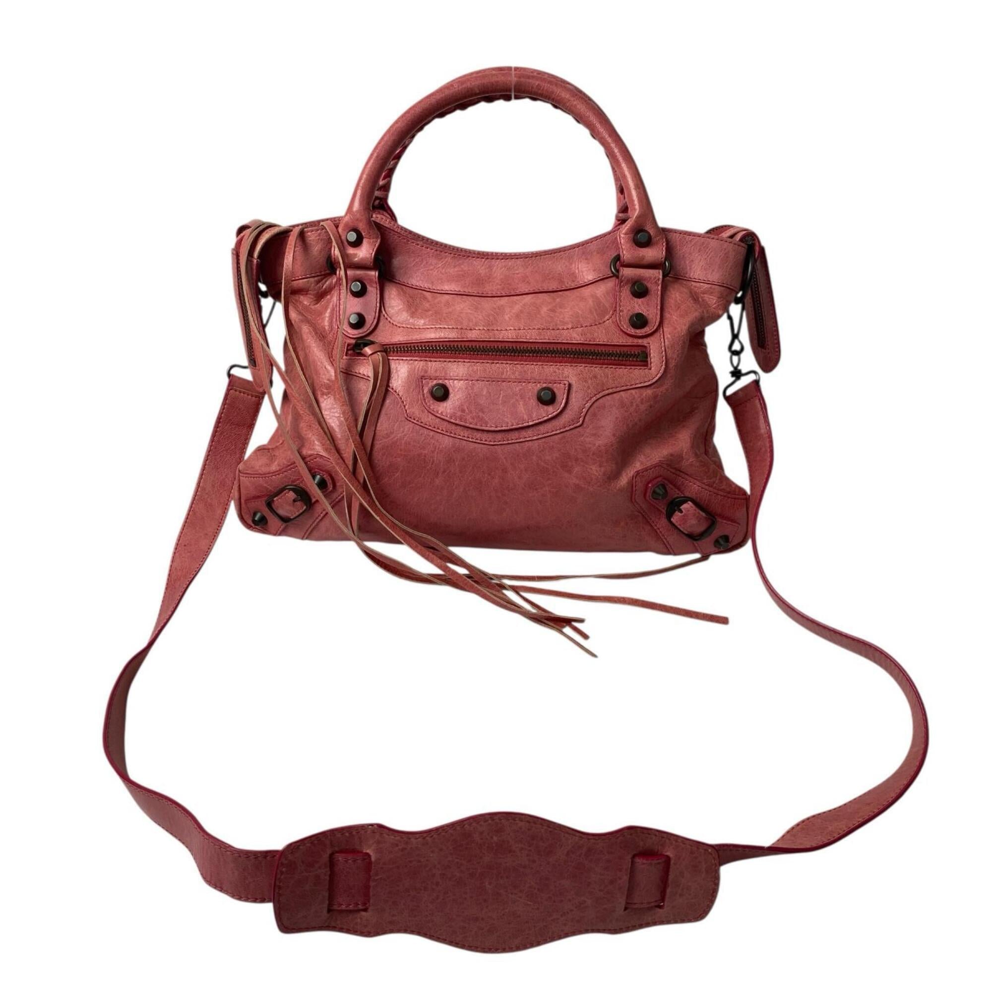 Balenciaga Pink Leather Handbag Shoulder
