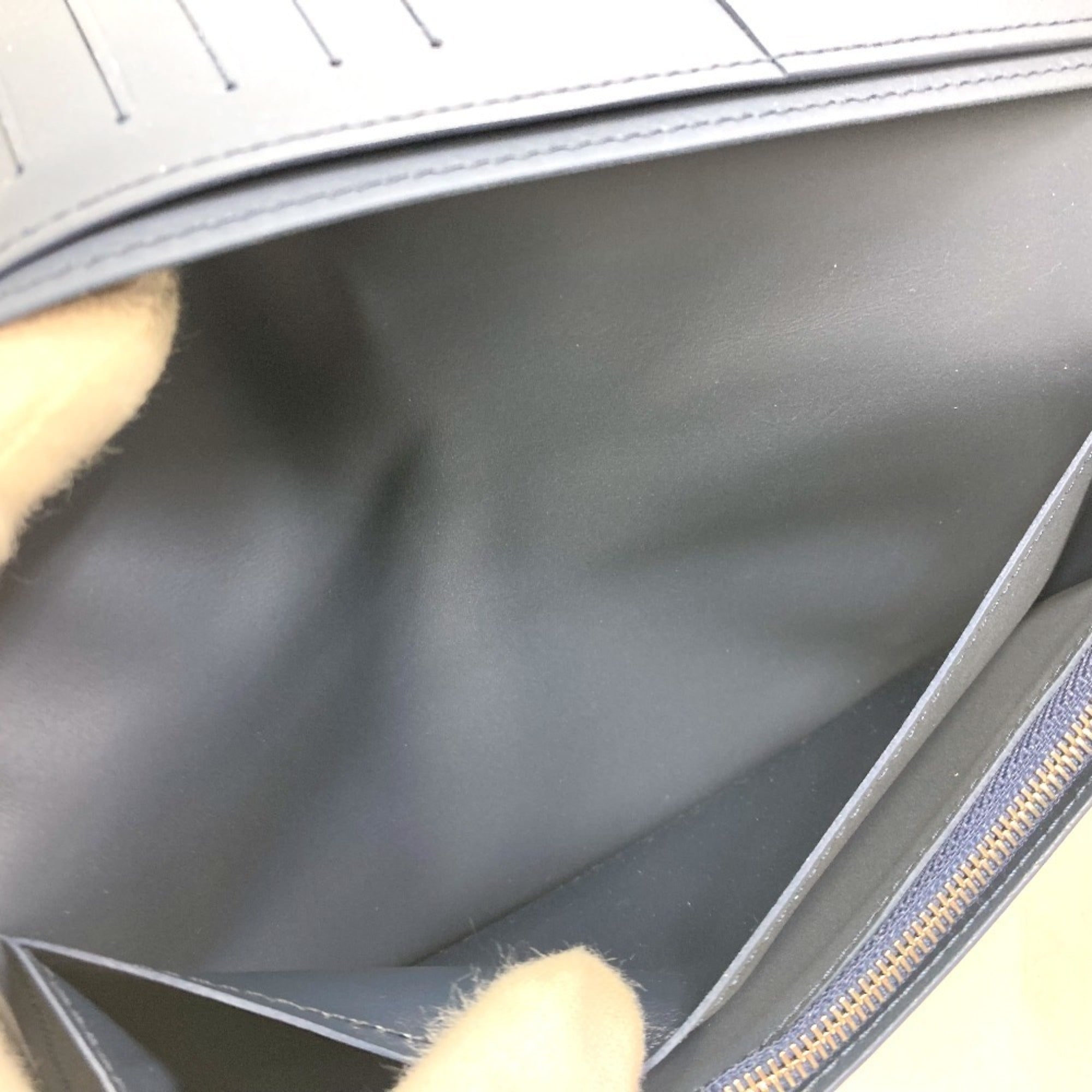 Louis Vuitton Navy Leather Long Wallet