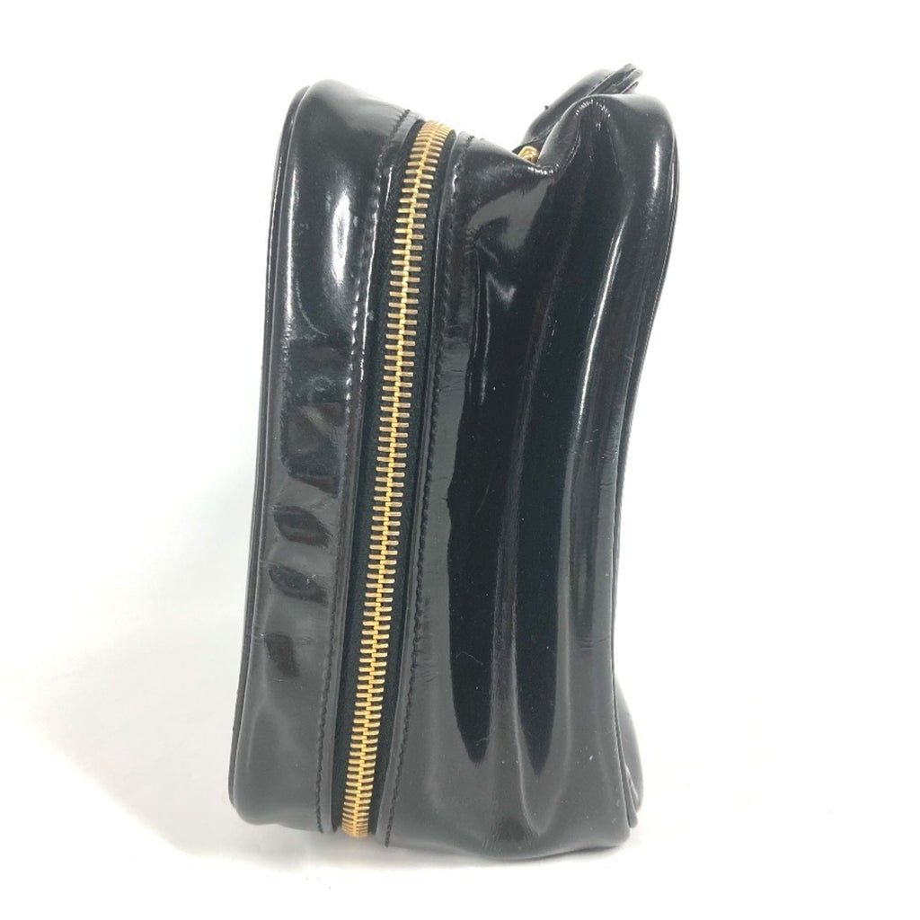 Chanel Black Leather Handbag Vanity Bag