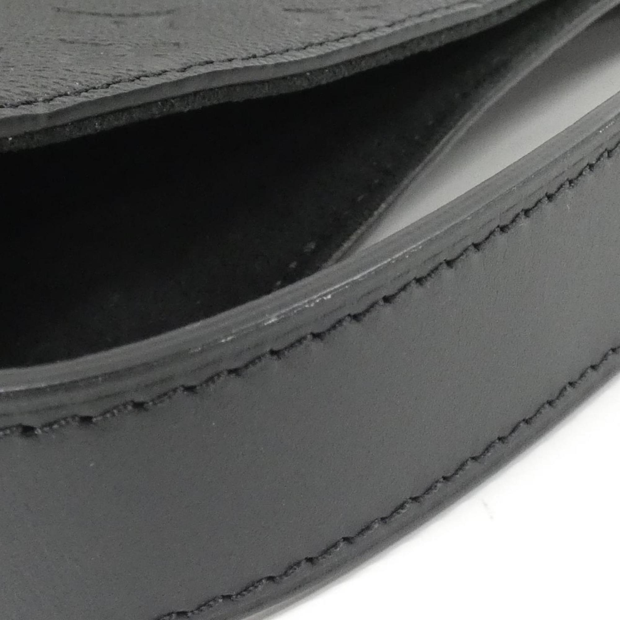 Louis Vuitton Black Leather Shoulder Bag