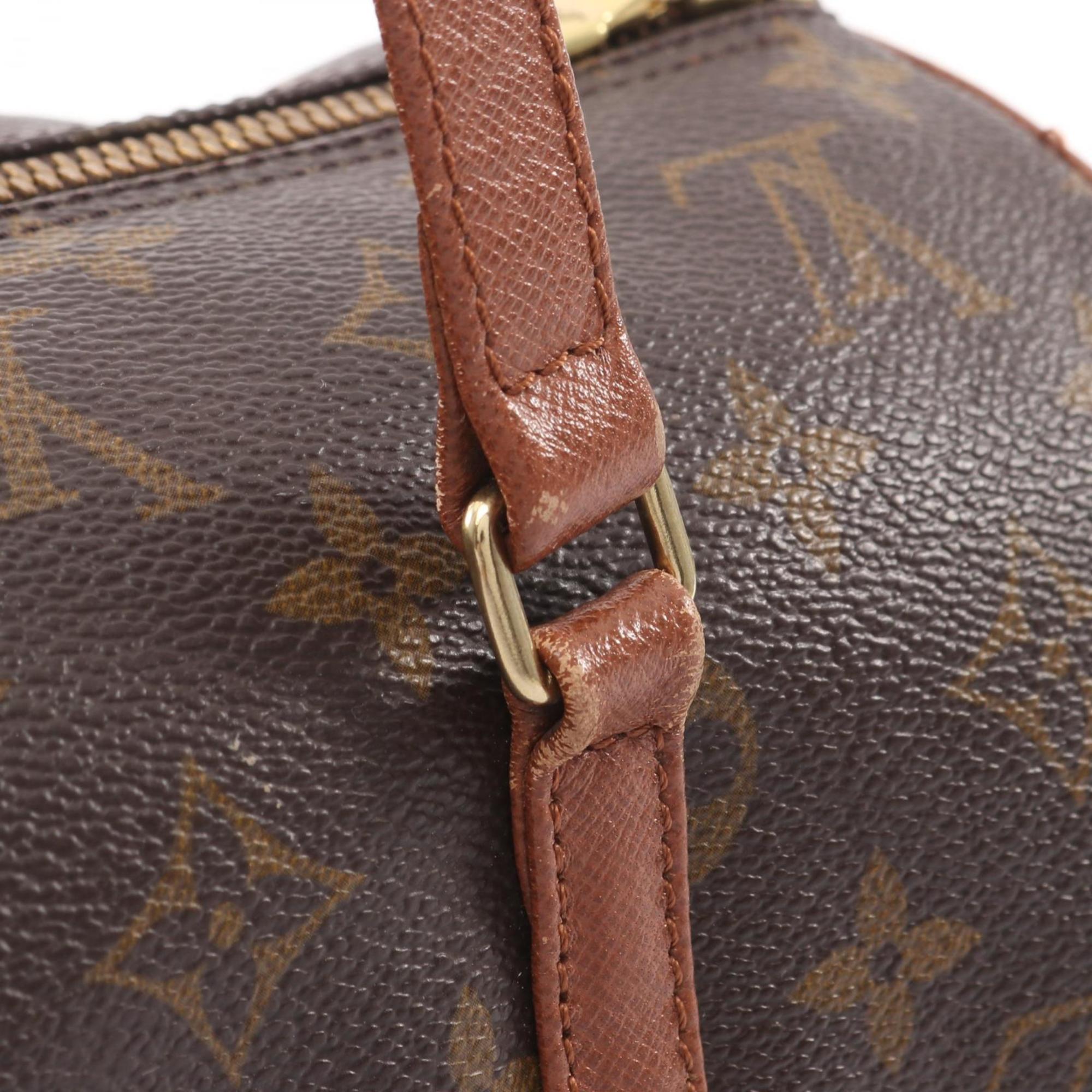 Louis Vuitton Brown Coated Canvas Leather Handbag Pouch