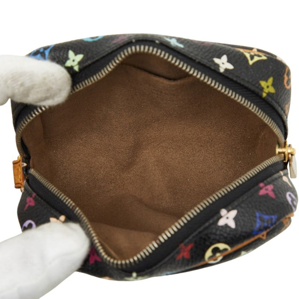 Louis Vuitton Black Multi-Color Pvc Leather Pouch