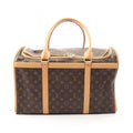 Louis Vuitton Brown Monogram Coated Canvas Leather Boston Bag