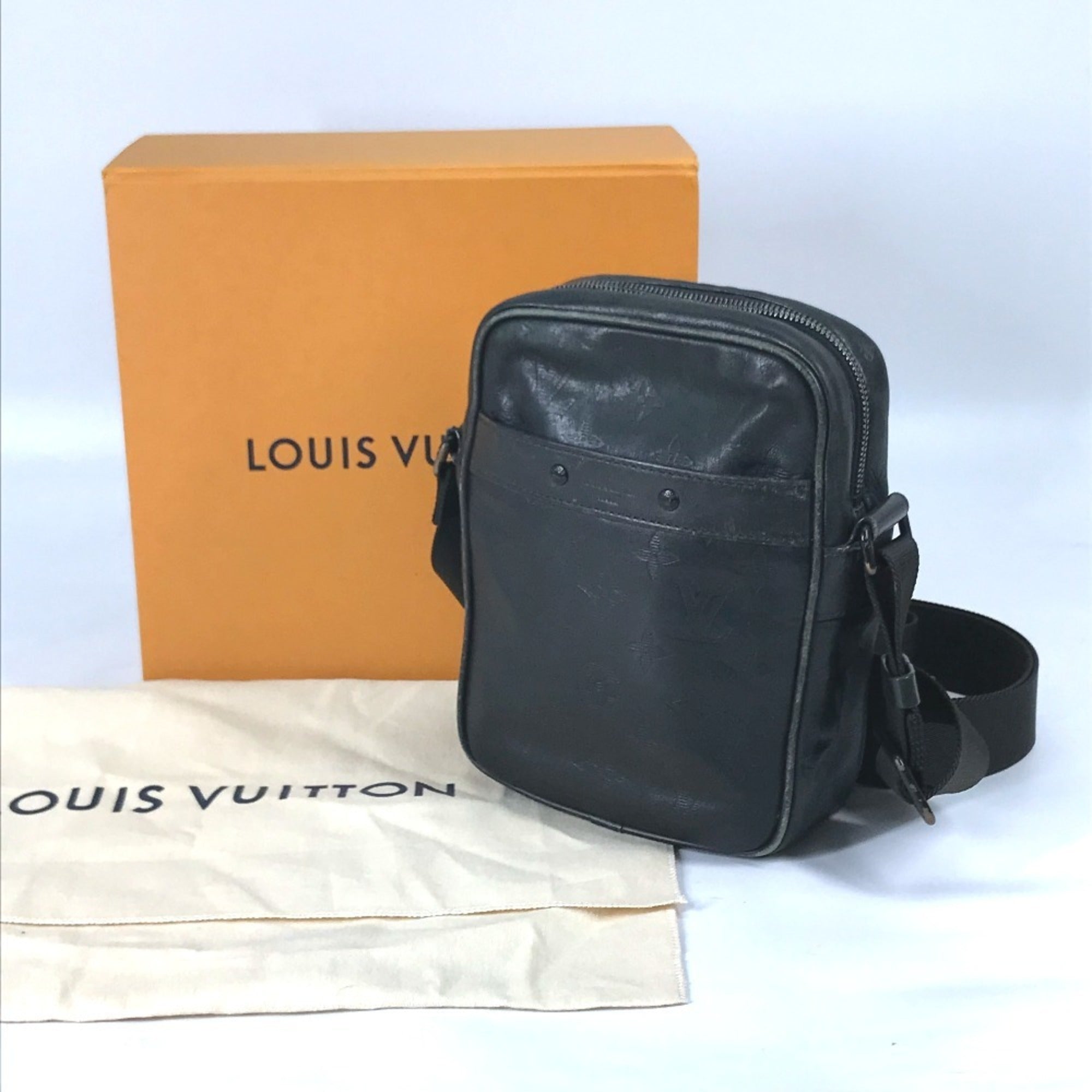 Louis Vuitton Monogram Shadow Black Galle Monogram Shadow Pochette Shoulder Bag