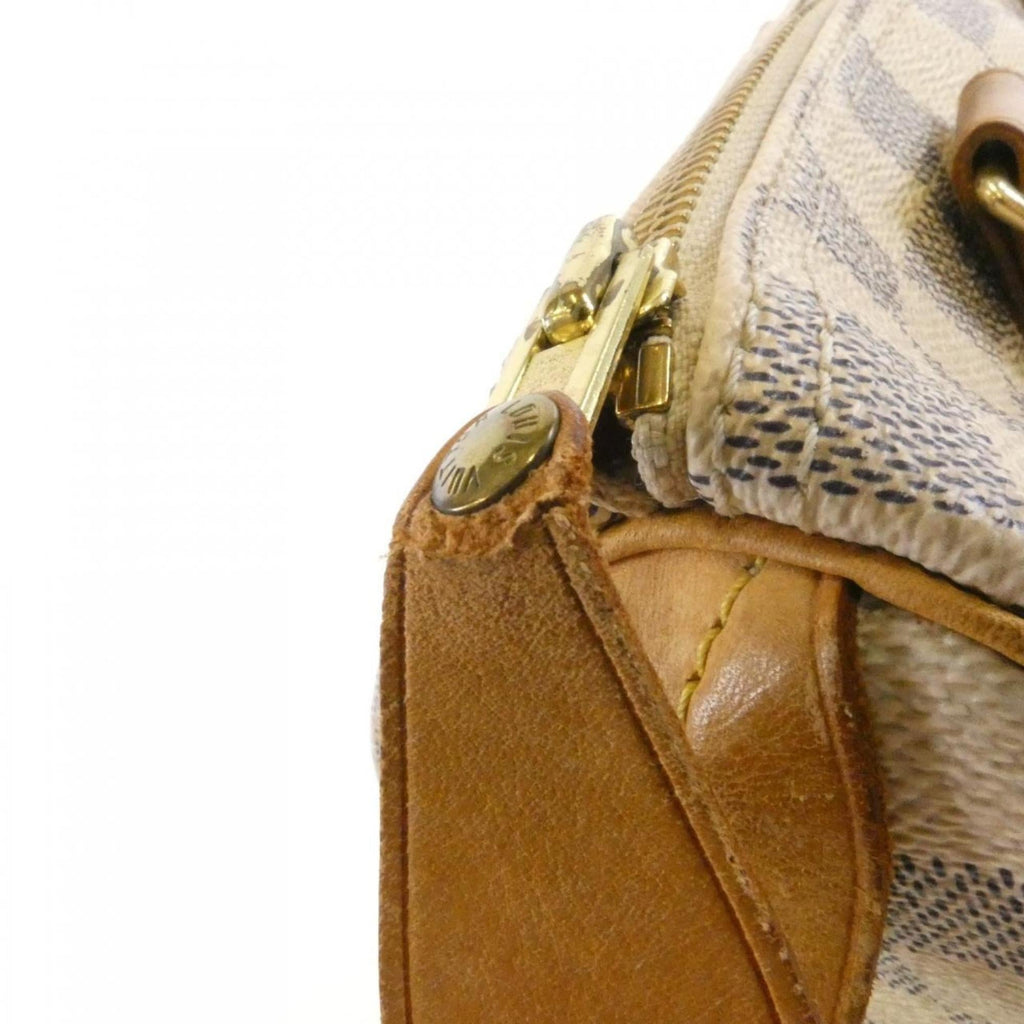 Louis Vuitton Azur White Coated Canvas Boston Bag