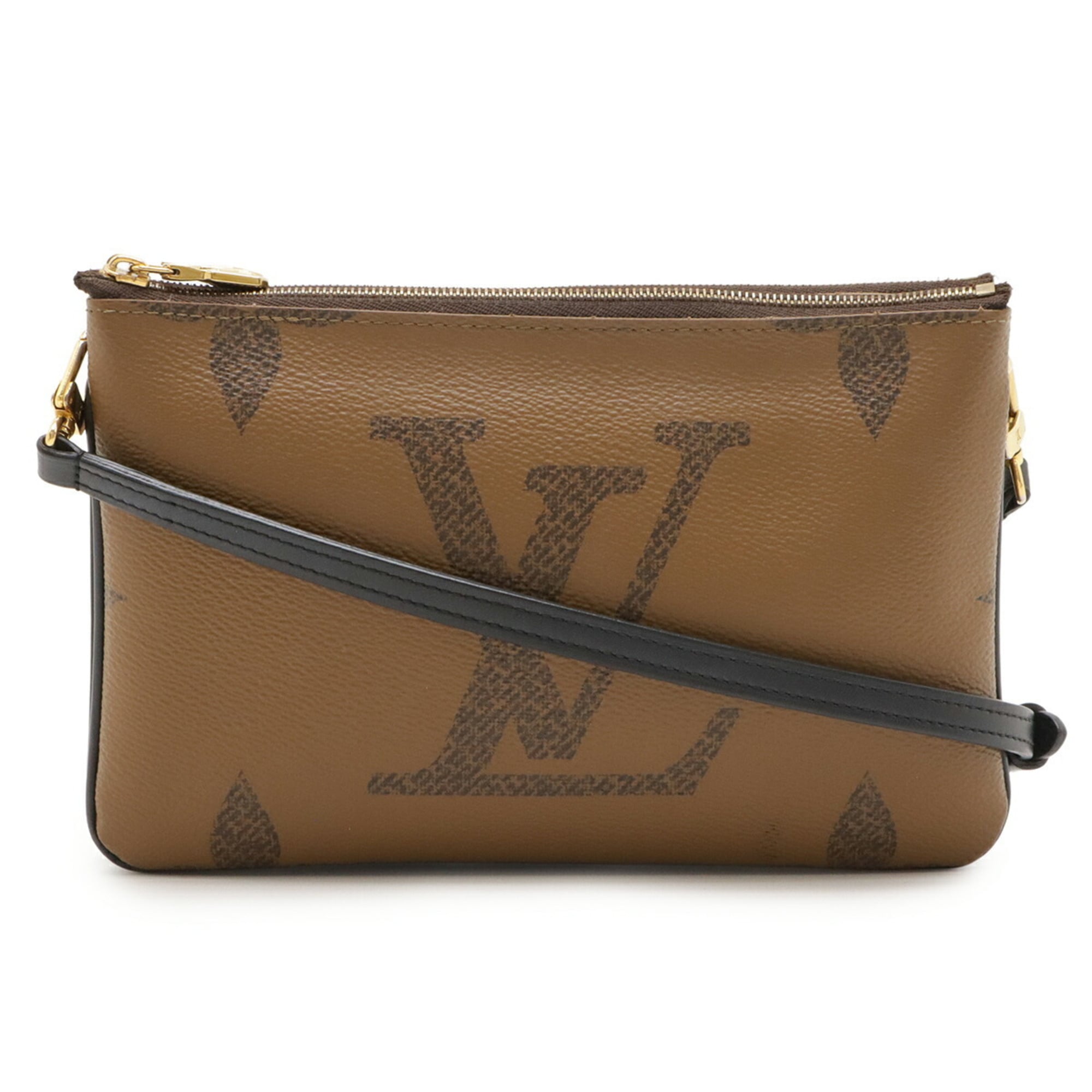 Louis Vuitton Brown Light Brown Monogram Monogram Reverse Clutch Bag Pochette Shoulder Bag