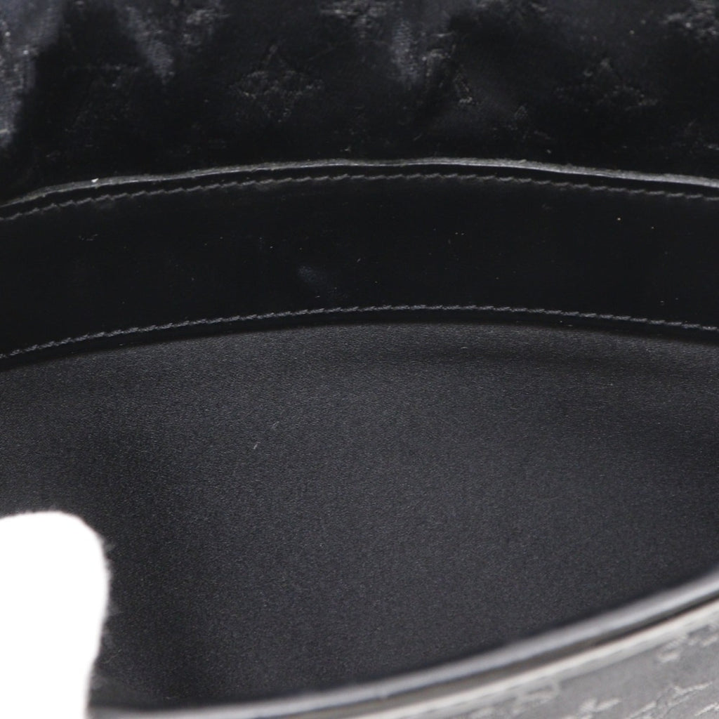 Louis Vuitton Black Monogram Satin Monogram Vernis Leather Shoulder Bag