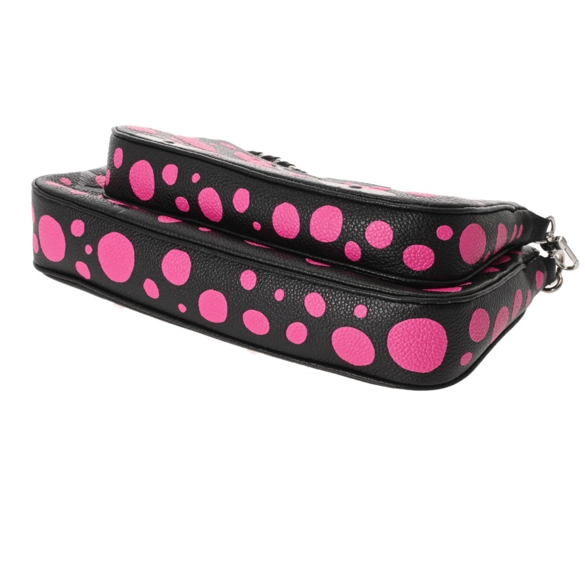 Louis Vuitton Noir Pink Leather Pochette Pouch Shoulder Bag