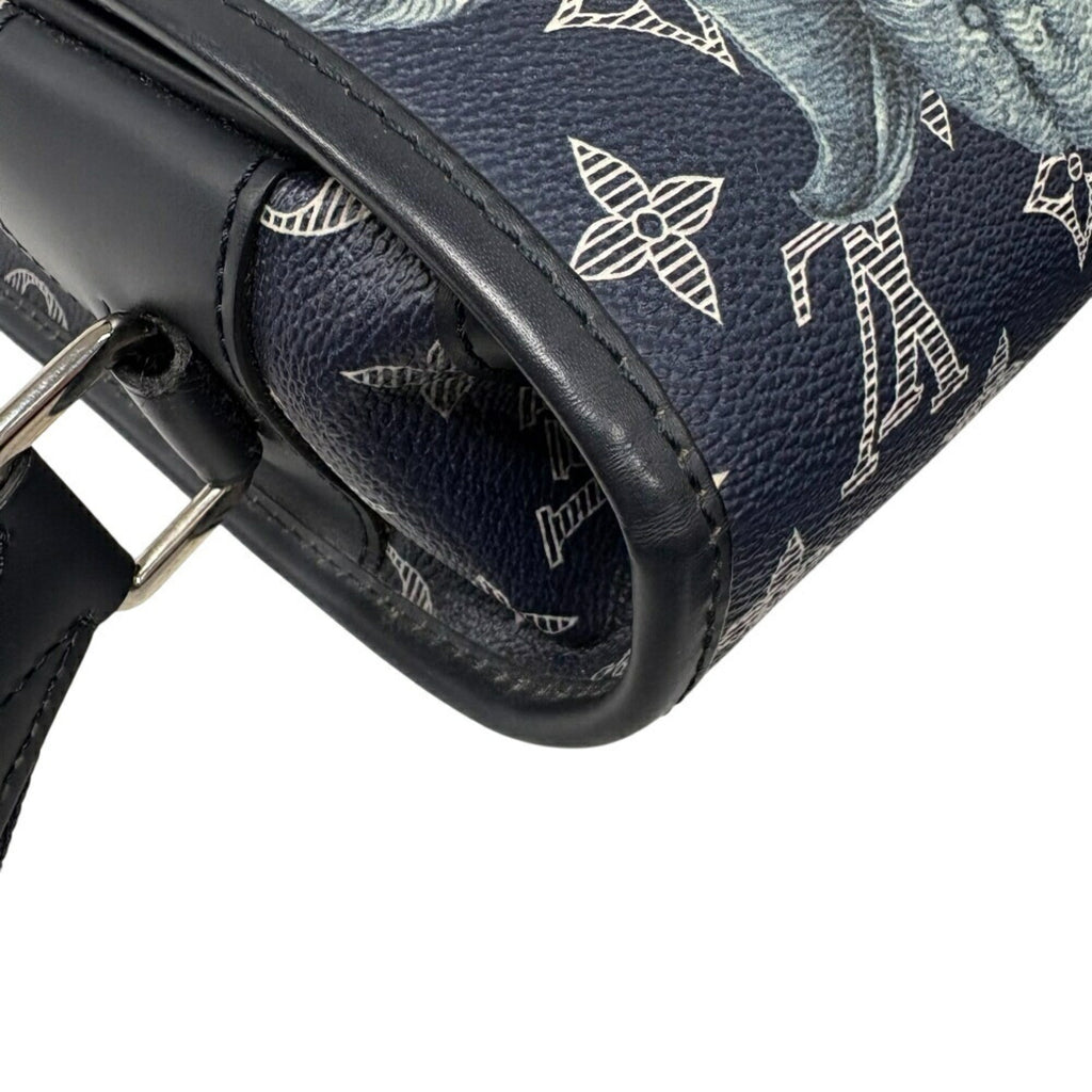 Louis Vuitton Navy Leather Shoulder Bag