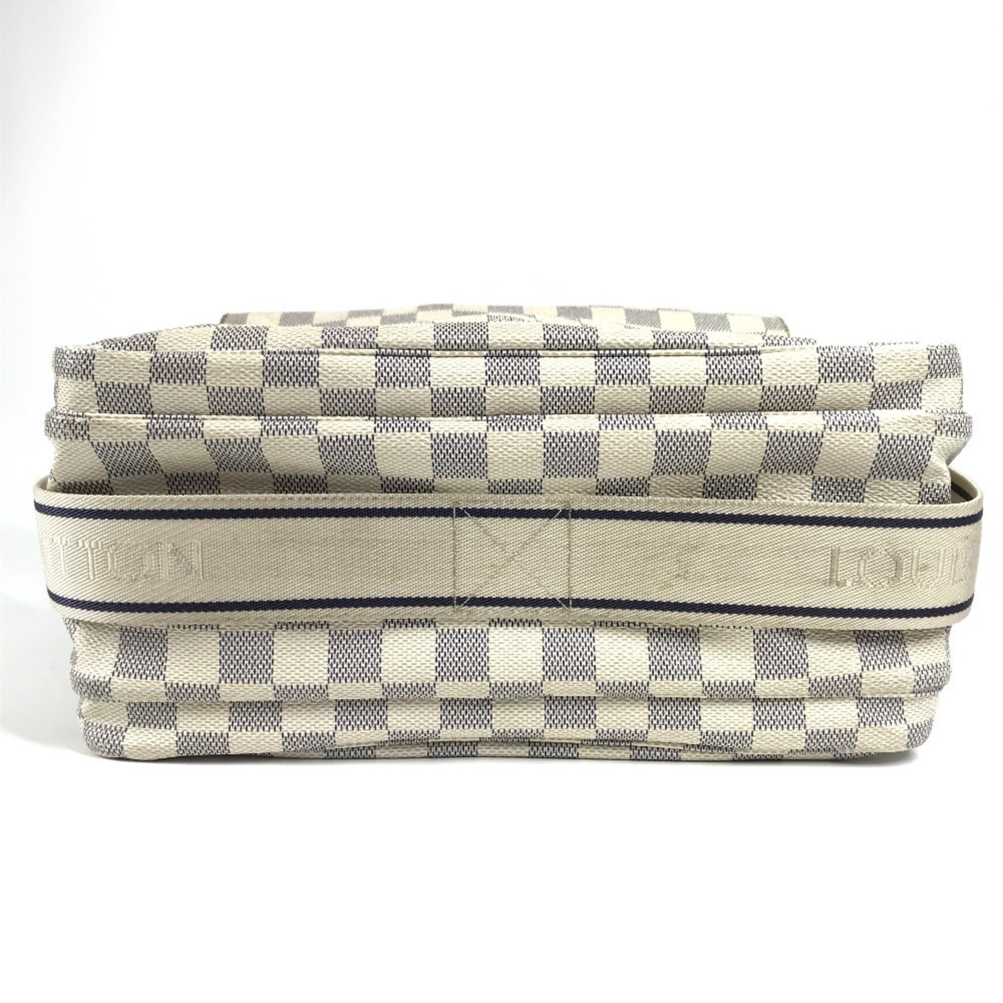 Louis Vuitton White Yellow Damier Azur Shoulder Bag
