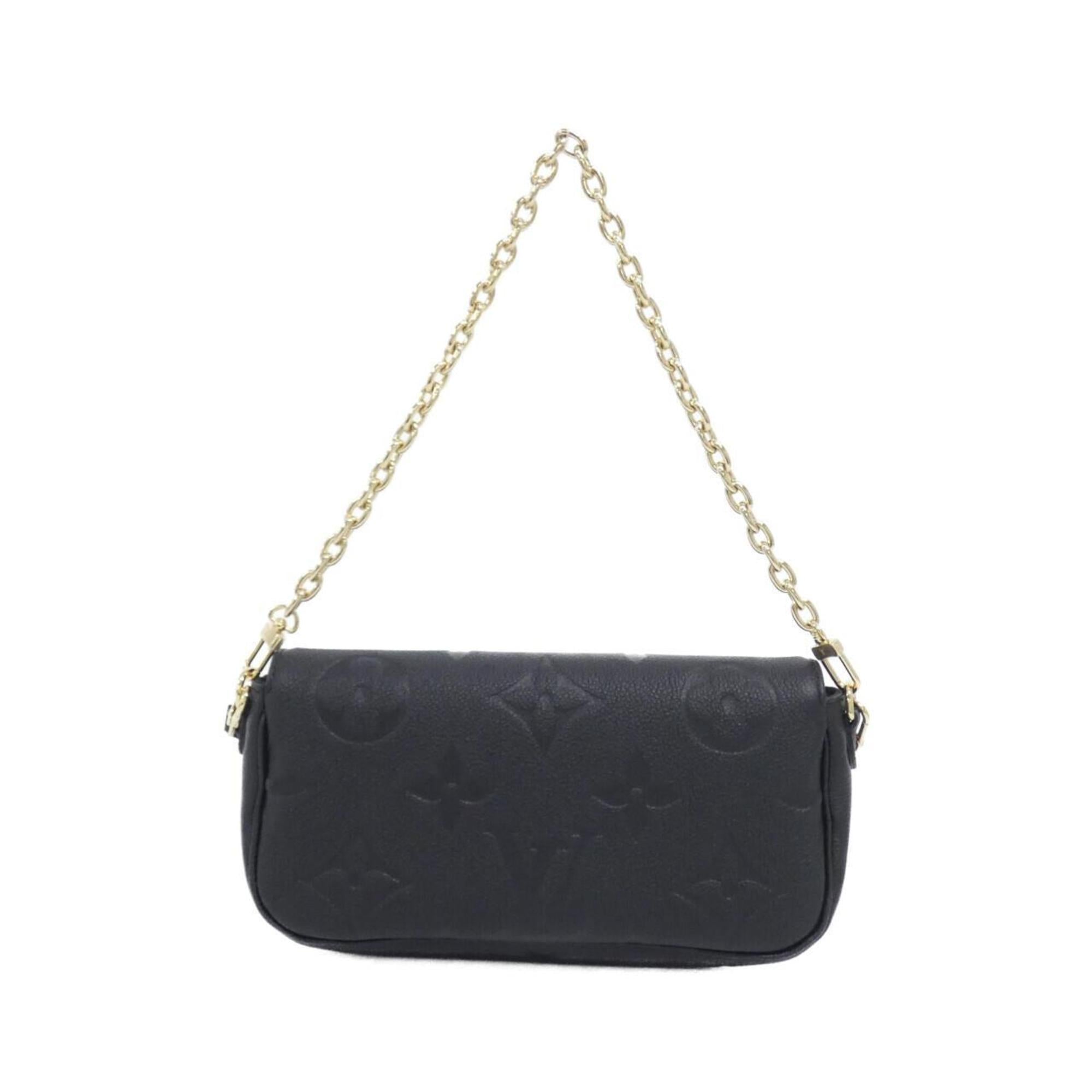 Louis Vuitton Black Leather Shoulder Bag