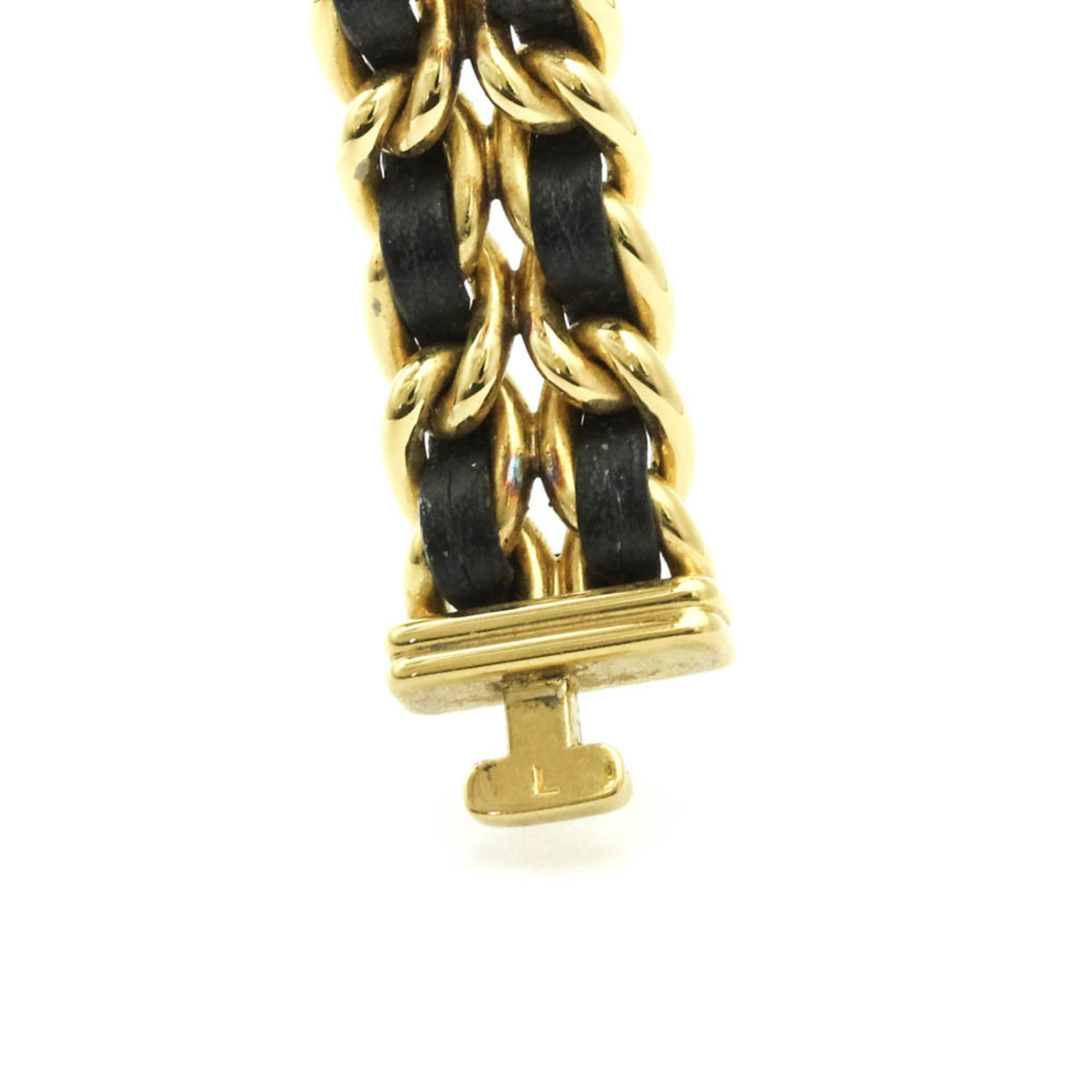 Chanel Premiere Rock Quartz Watch Plated Metal And Leather Watch