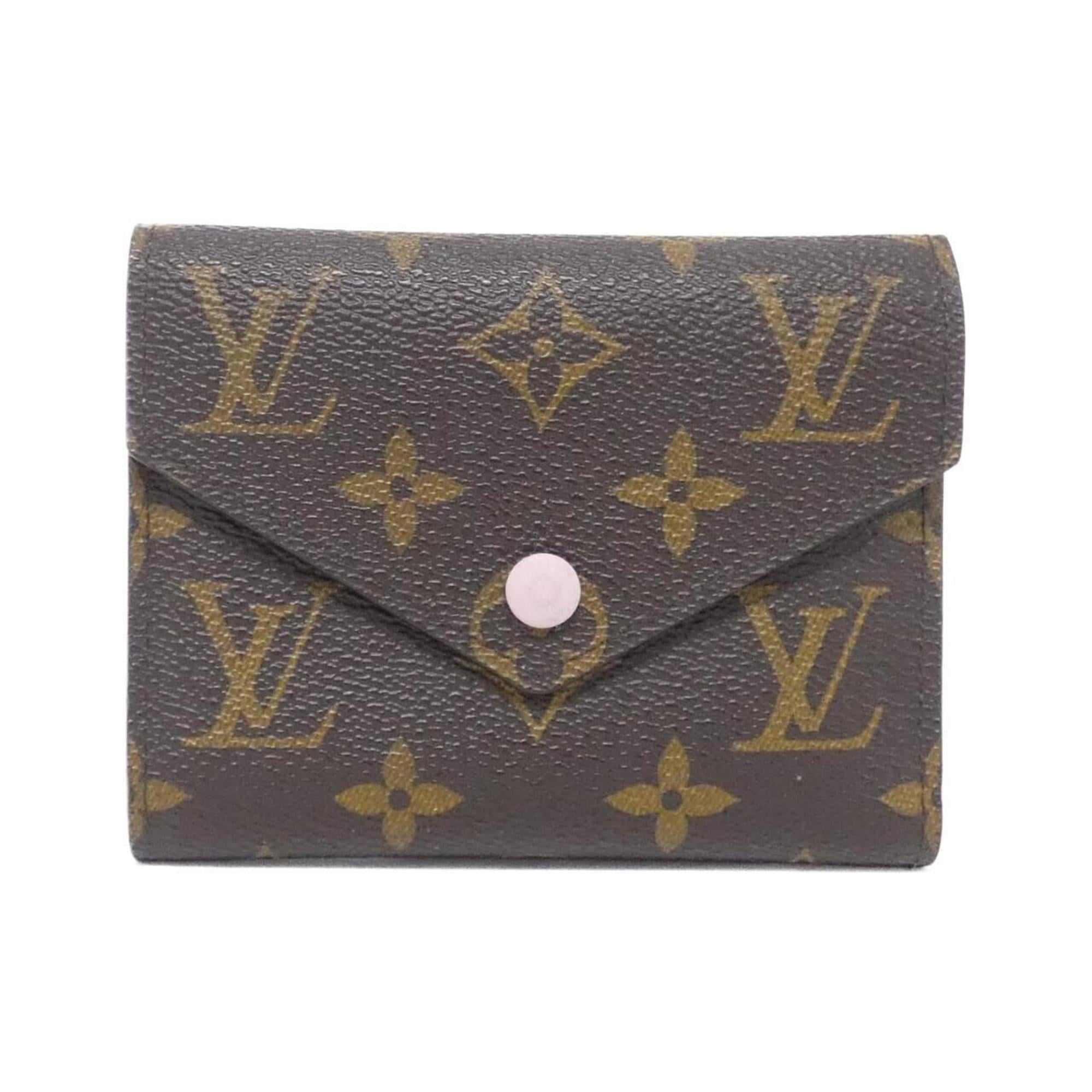 Louis Vuitton Marron Rose Ballerine Coated Canvas Wallet (Tri-Fold)