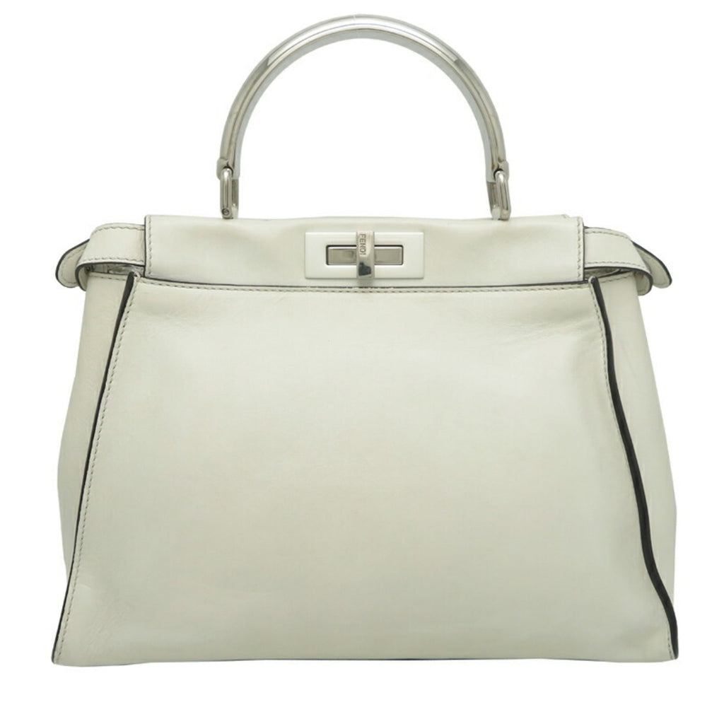 Fendi Peekaboo White Leather Handbag
