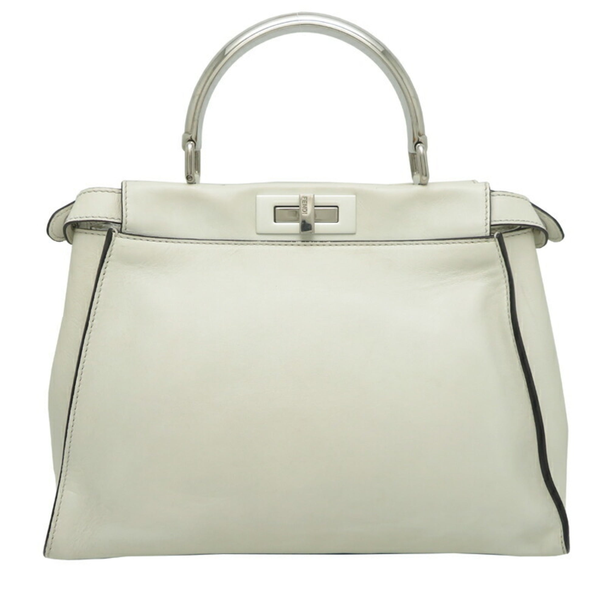 Fendi Peekaboo White Leather Handbag