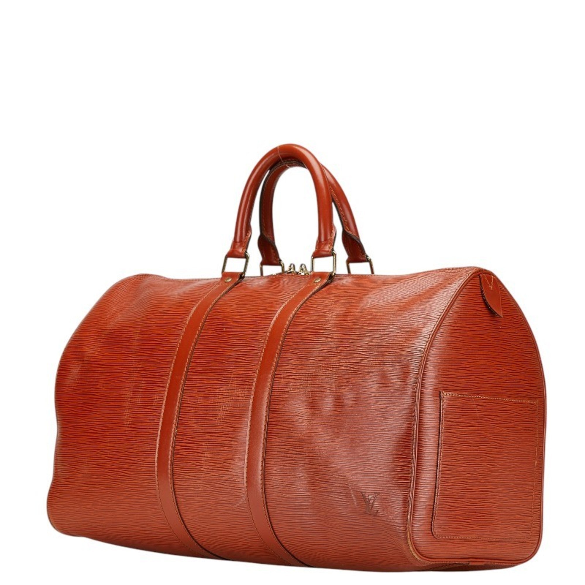 Louis Vuitton Brown Gold Cipango Leather Boston Bag