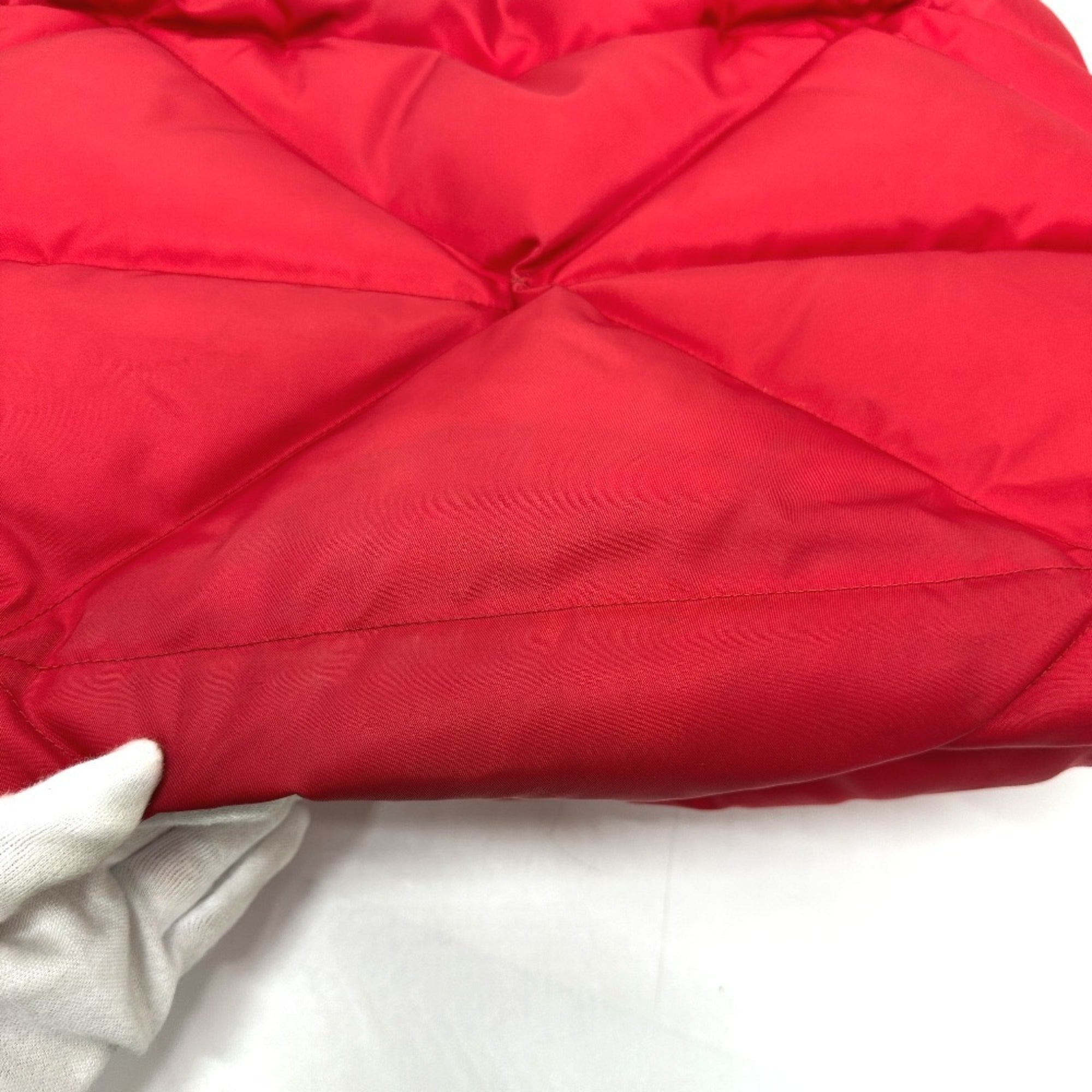 Prada Red Color Nylon Tote Bag