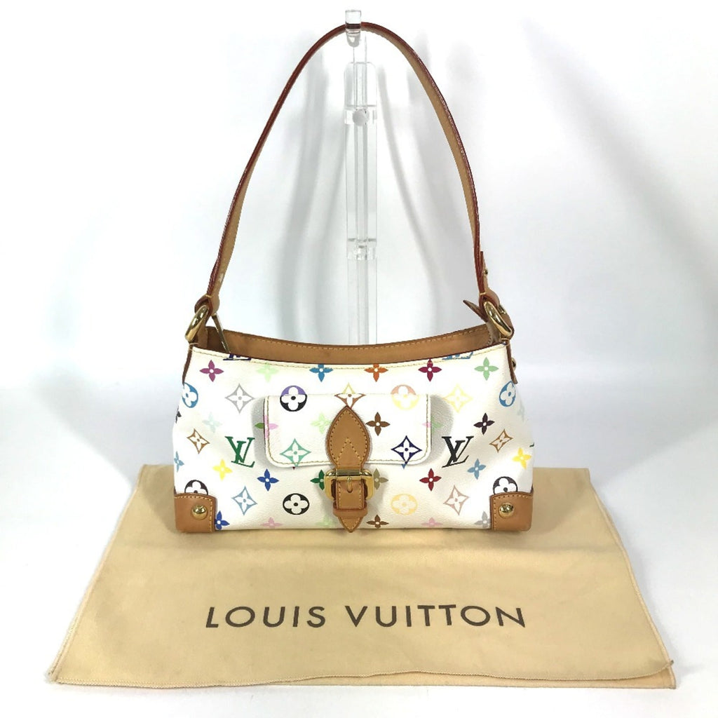 Louis Vuitton Blanc Multi-Color White Yellow Monogram Multicolore Canvas Handbag Shoulder Bag