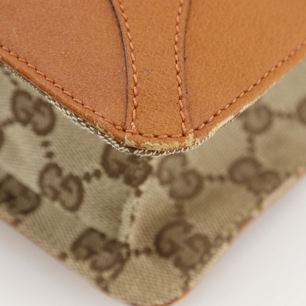 Gucci Gg Canvas Brown Gg Canvas Handbag Tote Bag (Pre-Owned)