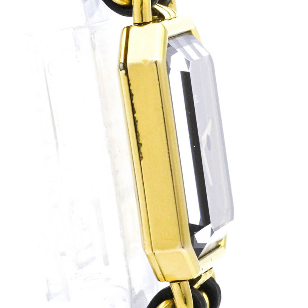 Chanel Premiere Rock Quartz Watch Plated Metal And Leather Watch