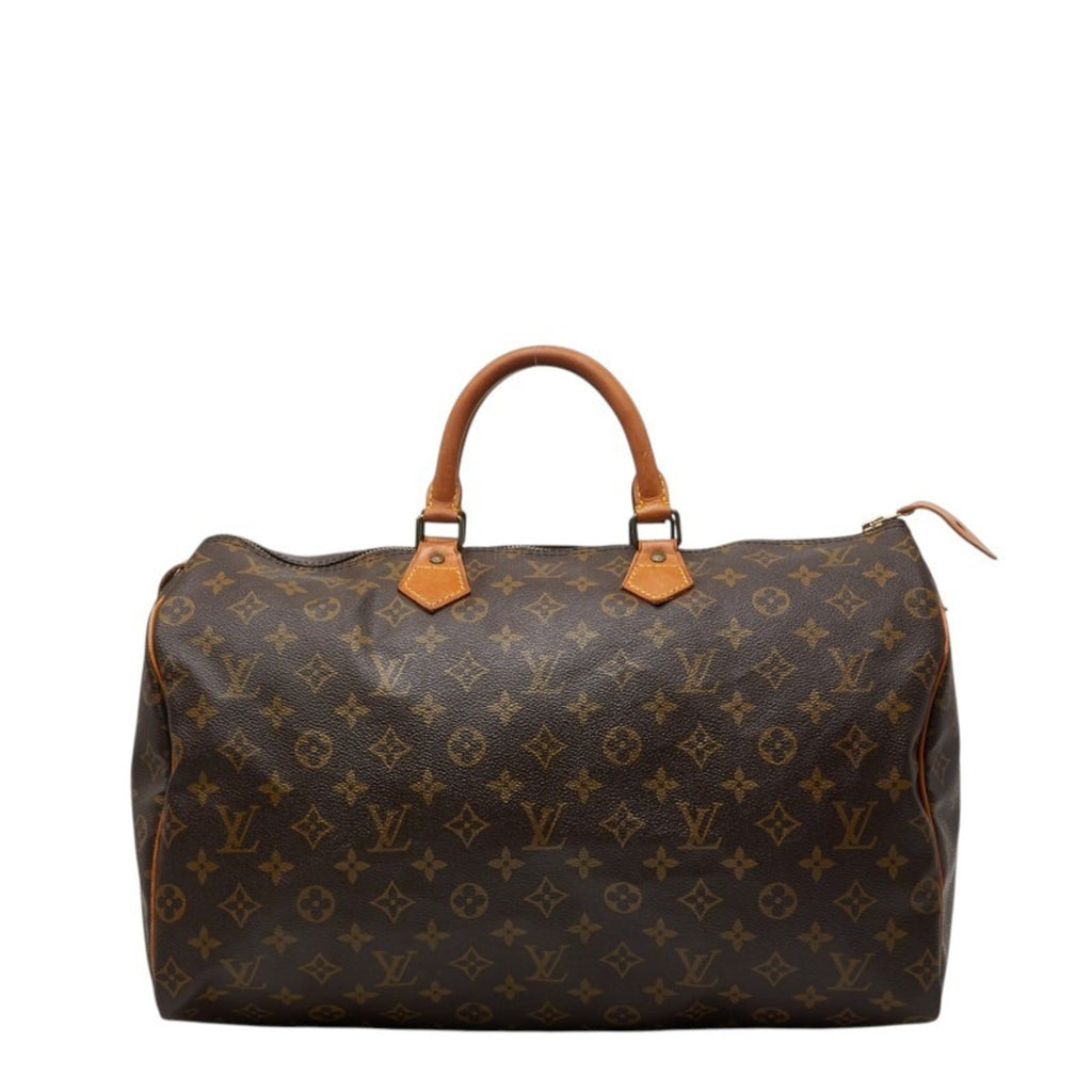 Louis Vuitton Brown Pvc Leather Boston Bag Handbag
