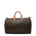Louis Vuitton Brown Pvc Leather Boston Bag Handbag