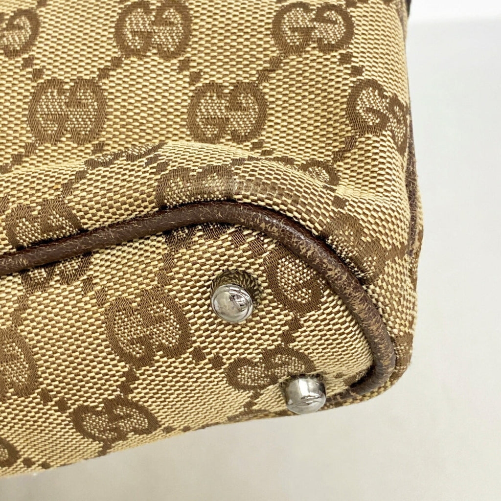 Gucci Brown Canvas Handbag (Pre-Owned)