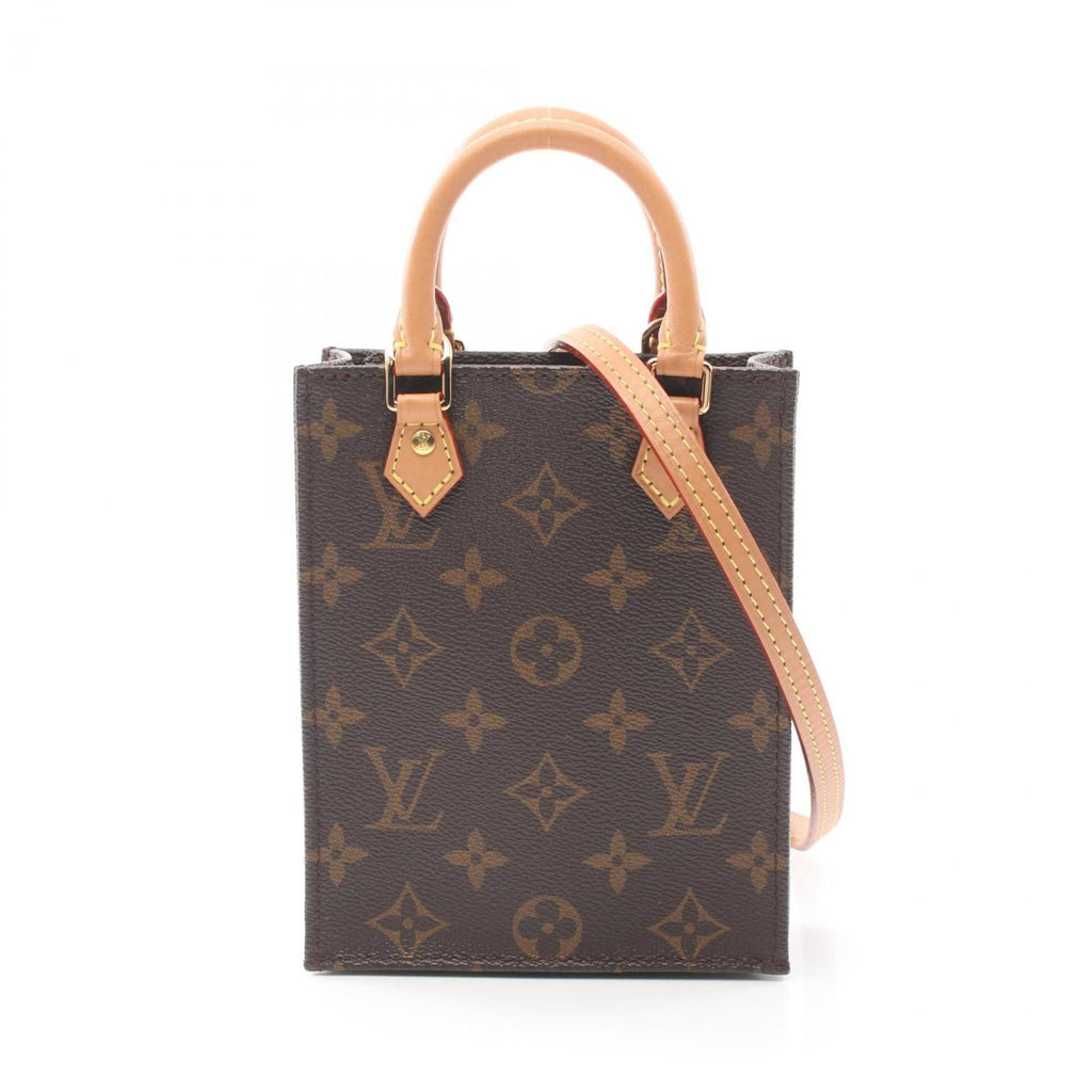 Louis Vuitton Brown Pvc Coated Canvas Leather Handbag