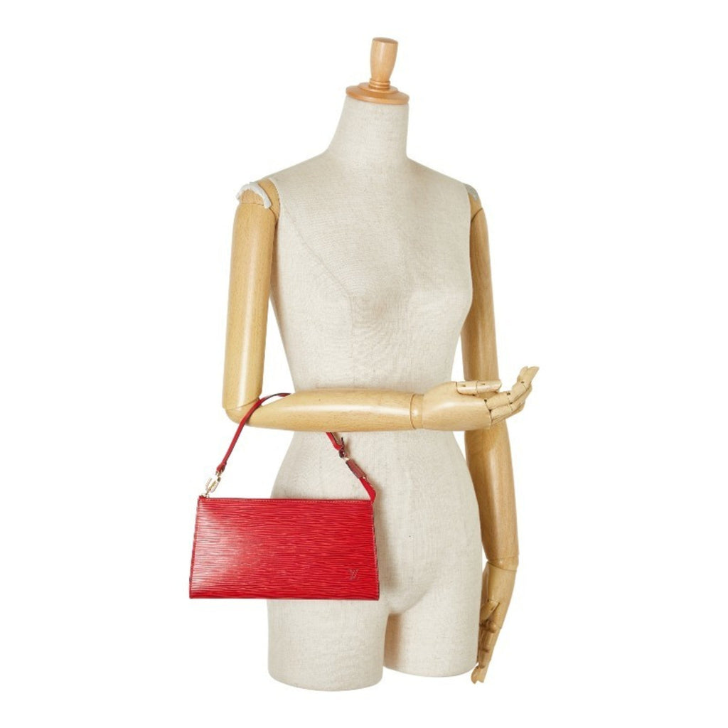Louis Vuitton Epi Castilian Red Leather Handbag Pochette