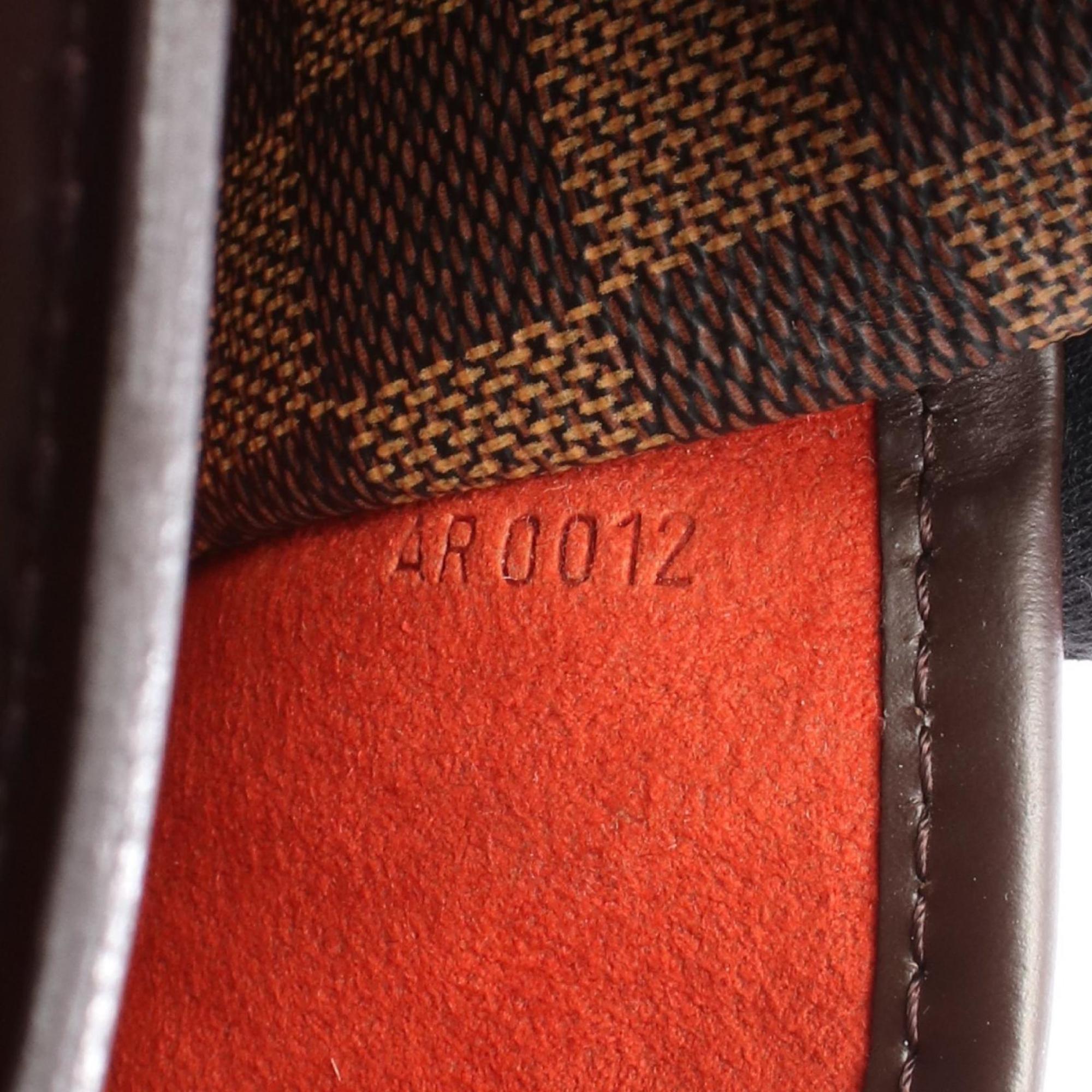 Louis Vuitton Brown Damier Canvas Coated Canvas Leather Handbag