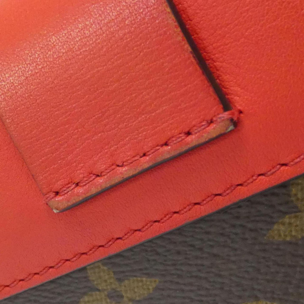 Louis Vuitton Coquelicots Marron Coated Canvas Leather Handbag