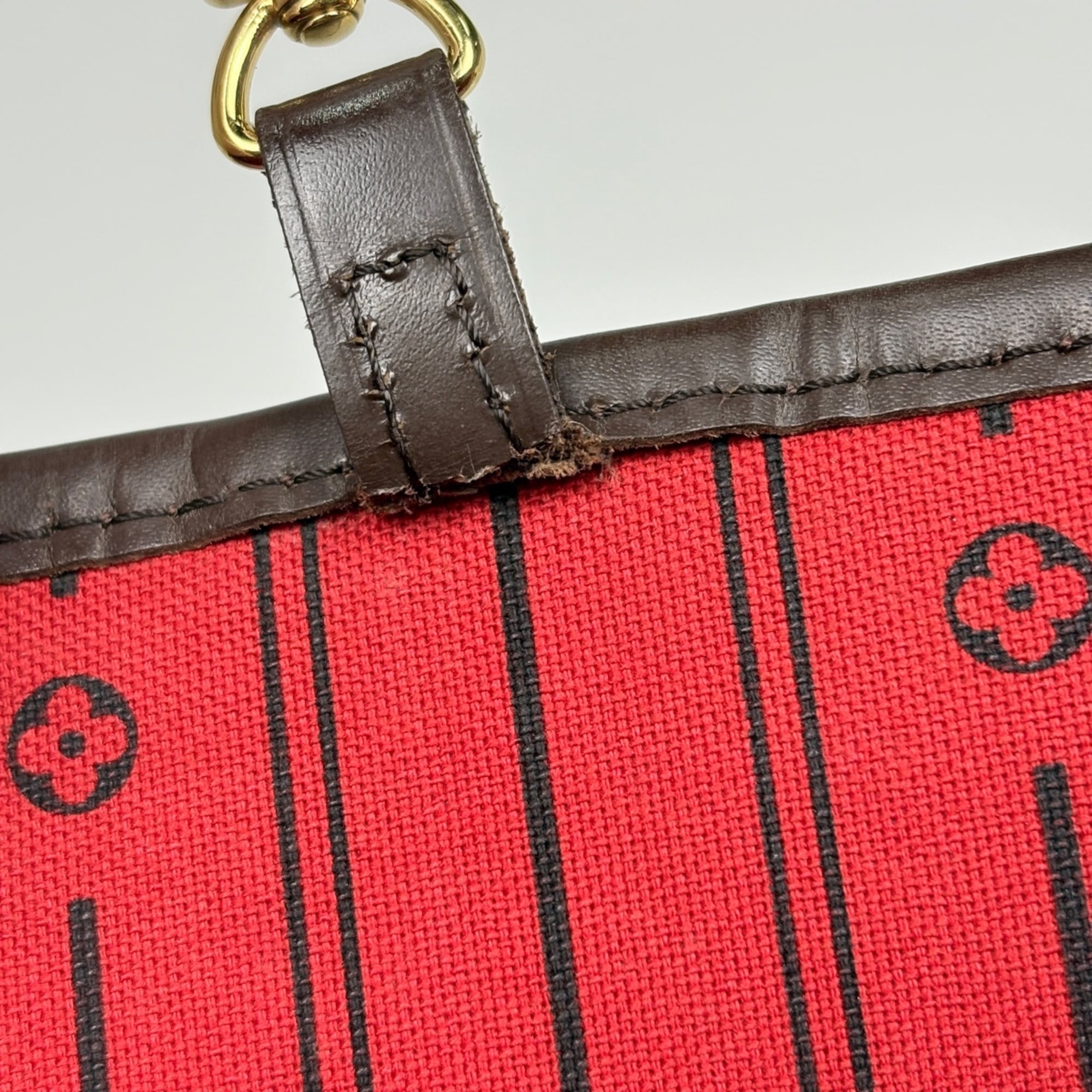 Louis Vuitton Brown Damier Canvas Shoulder Bag Tote Bag