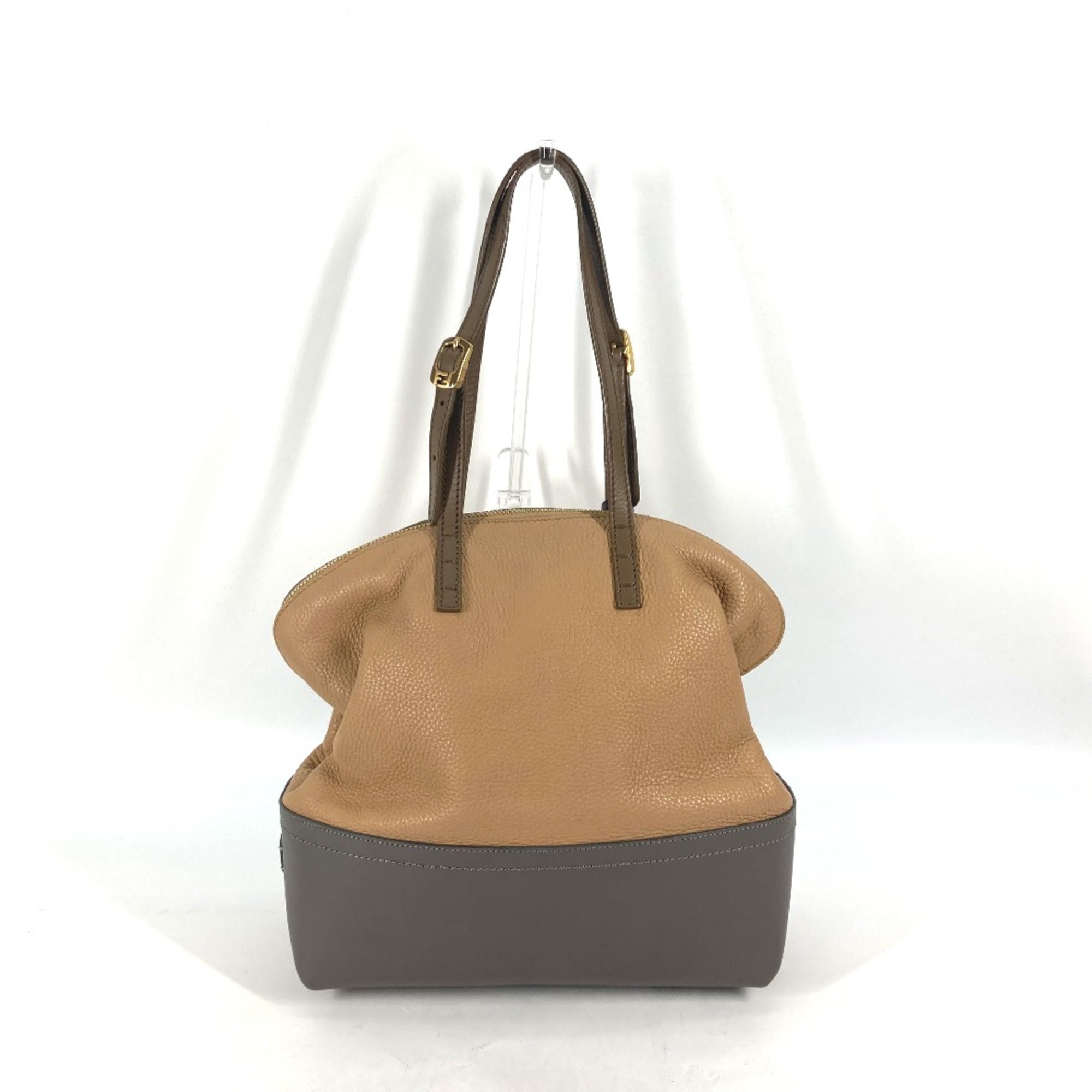 Fendi Beige Leather Shoulder Bag