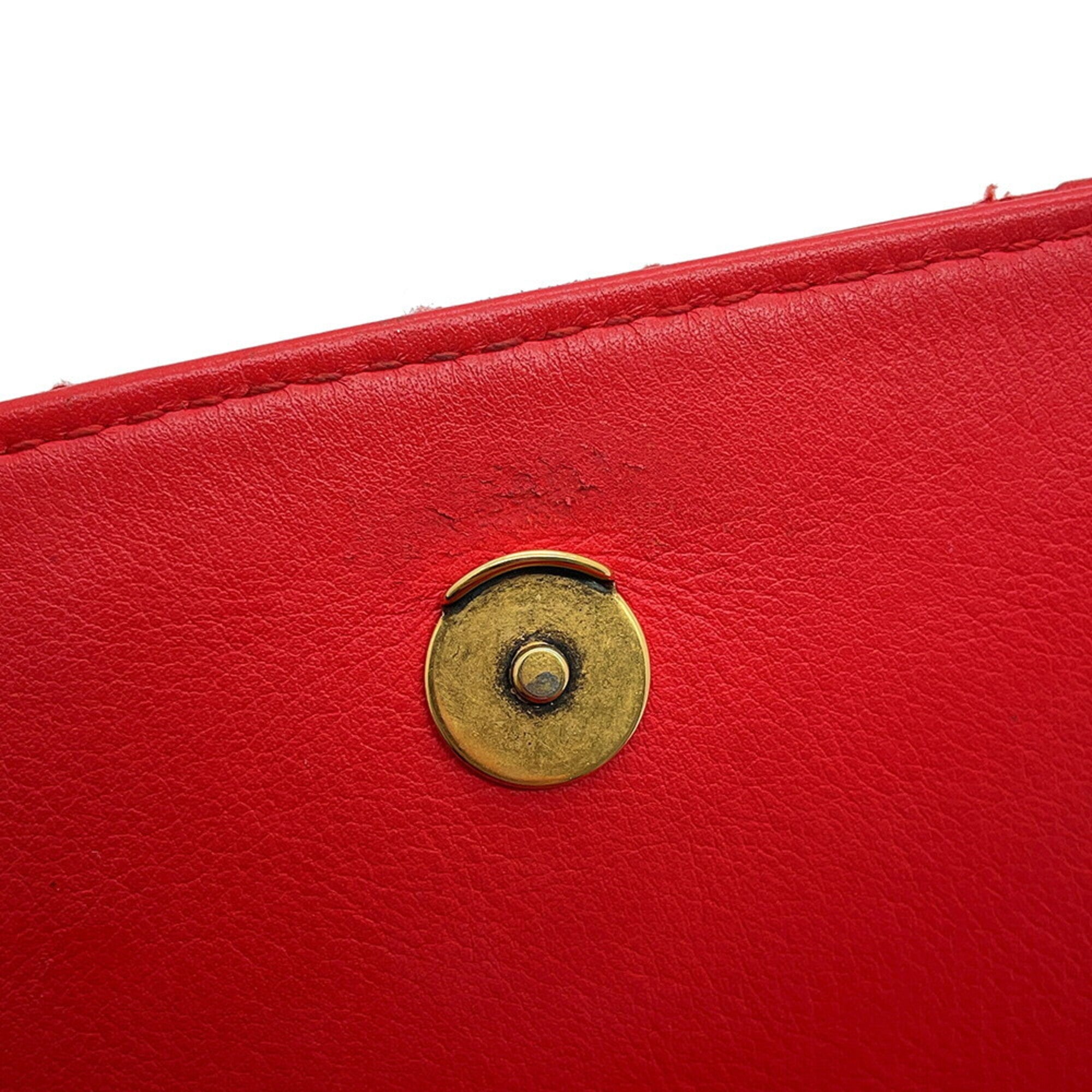 Balenciaga Red Color Leather Handbag Shoulder