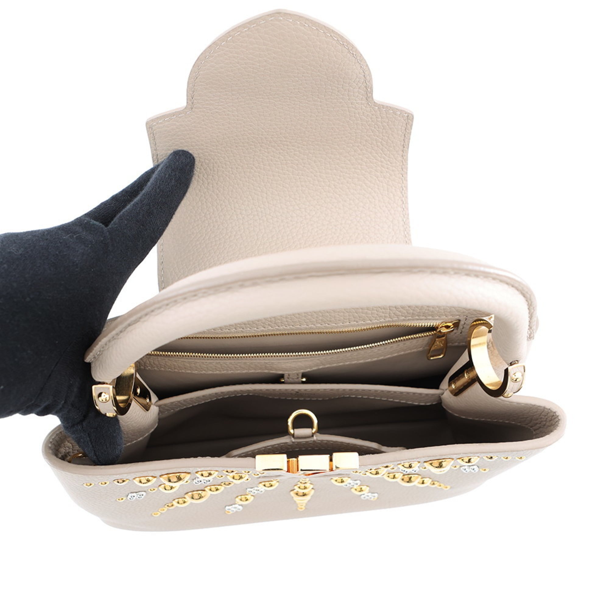 Louis Vuitton Galle Leather Handbag Shoulder Bag