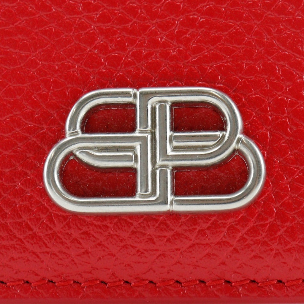 Balenciaga Red Color Leather Wallet (Bi-Fold)