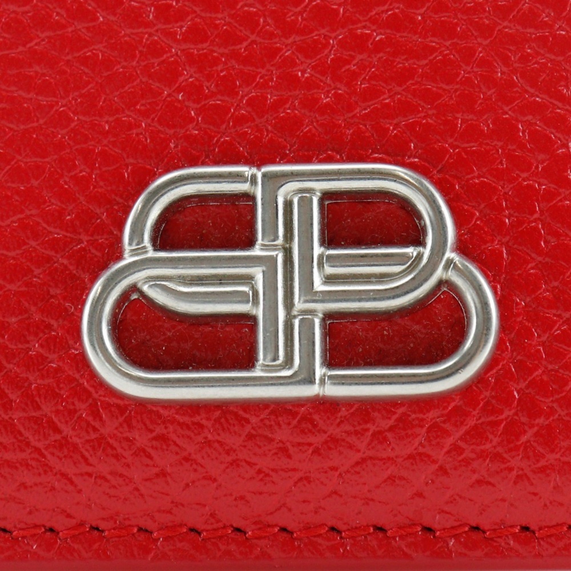 Balenciaga Red Color Leather Wallet (Bi-Fold)